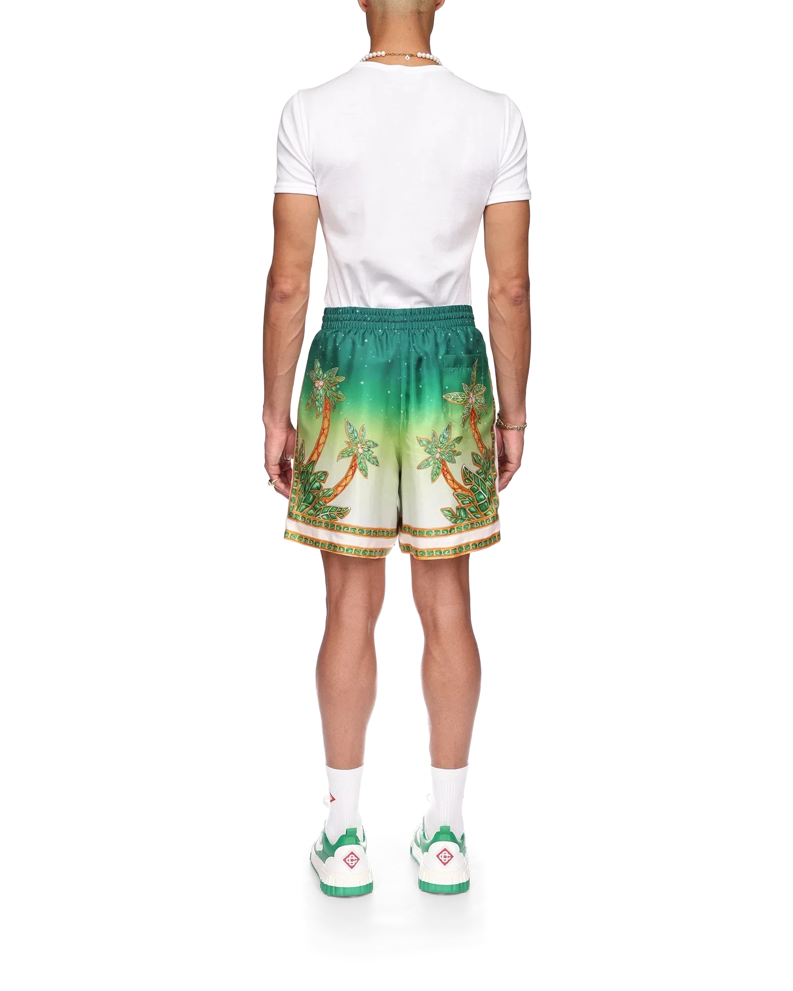 Joyaux D'Afrique Silk Shorts | Casablanca Paris | Image 4