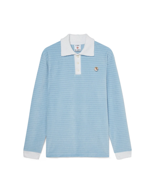 Velour Stripe Polo Shirt | Casablanca Paris | Image 1