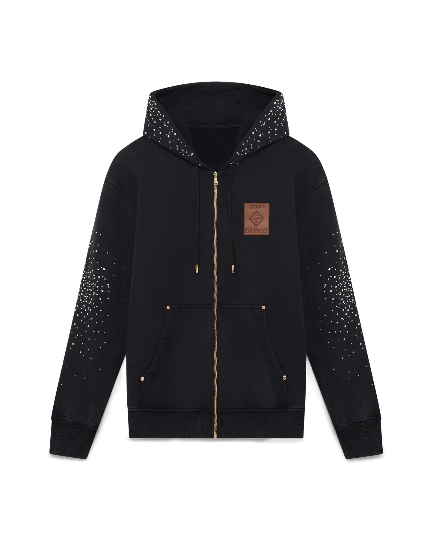 La Prémonition Crystal Embellished Zip Hooded Sweatshirt | Casablanca Paris | Image 2
