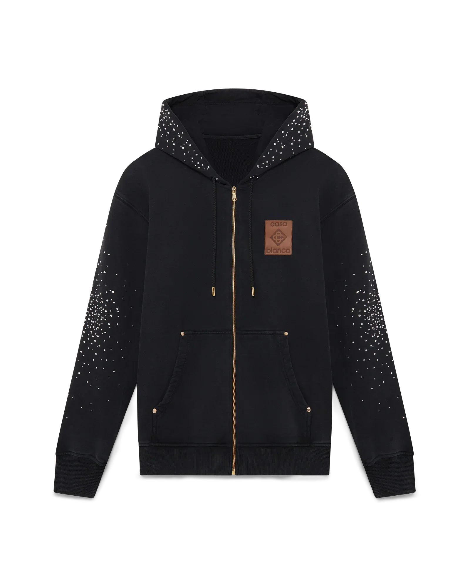 La Prémonition Crystal Embellished Zip Hooded Sweatshirt | Casablanca Paris | Image 2