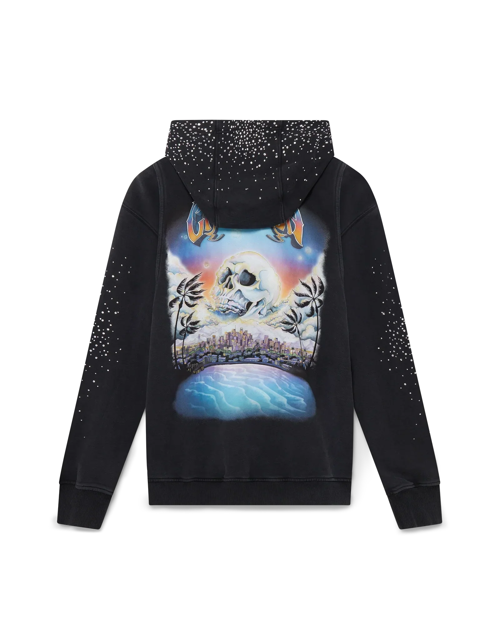 La Prémonition Crystal Embellished Zip Hooded Sweatshirt | Casablanca Paris | Image 1