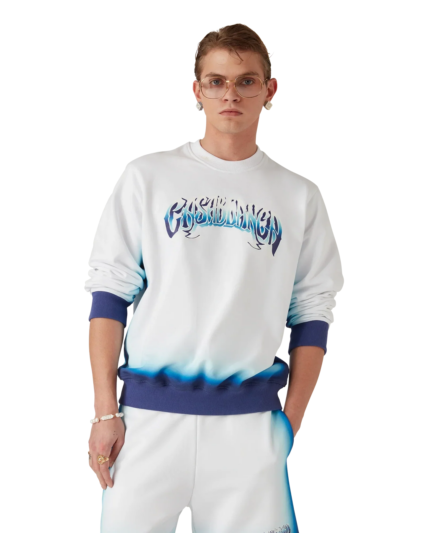 Blue Fade Sweatshirt | Casablanca Paris | Image 4