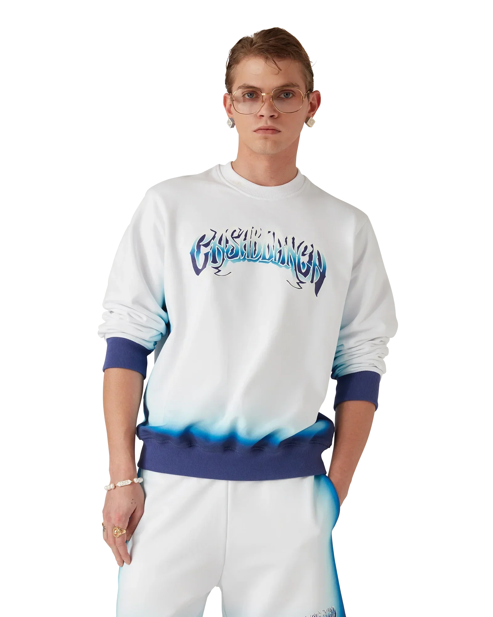 Blue Fade Sweatshirt | Casablanca Paris | Image 4