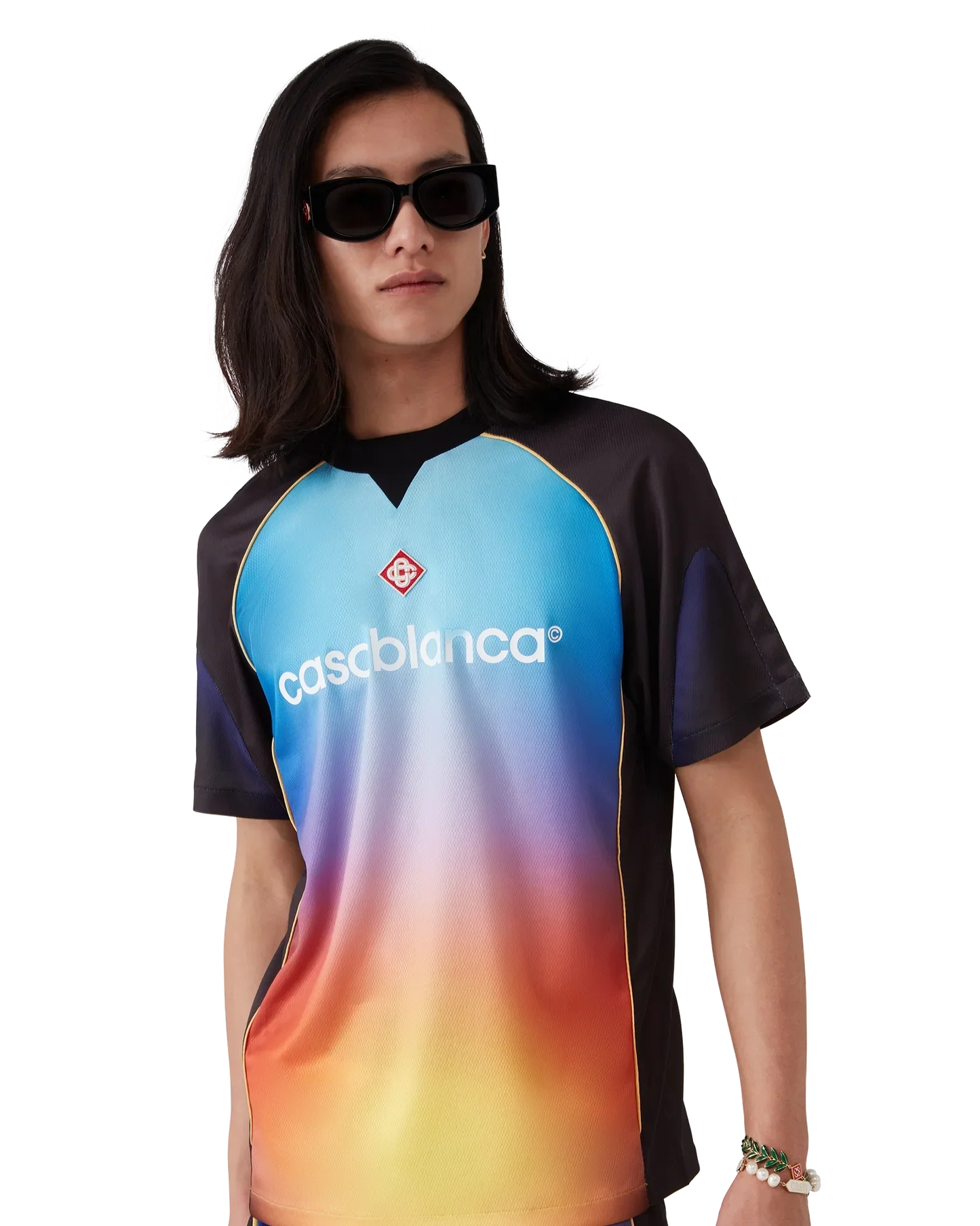 Gradient Short Sleeve Football Shirt | Casablanca Paris | Image 4