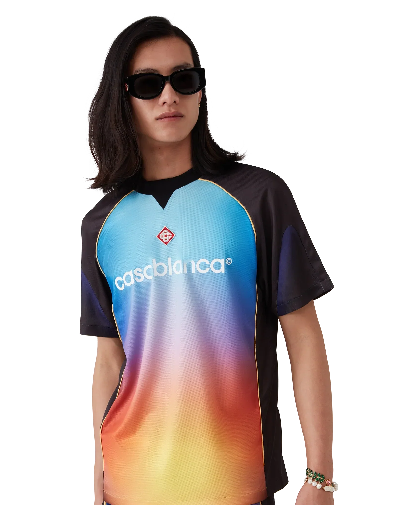 Gradient Short Sleeve Football Shirt | Casablanca Paris | Image 4