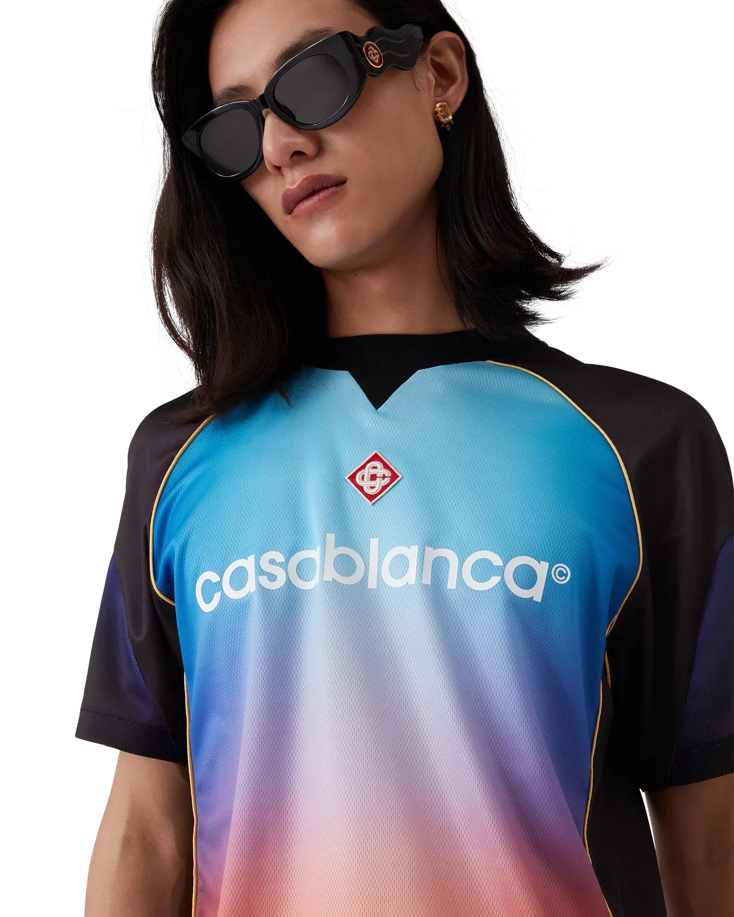 Gradient Short Sleeve Football Shirt | Casablanca Paris | Image 5