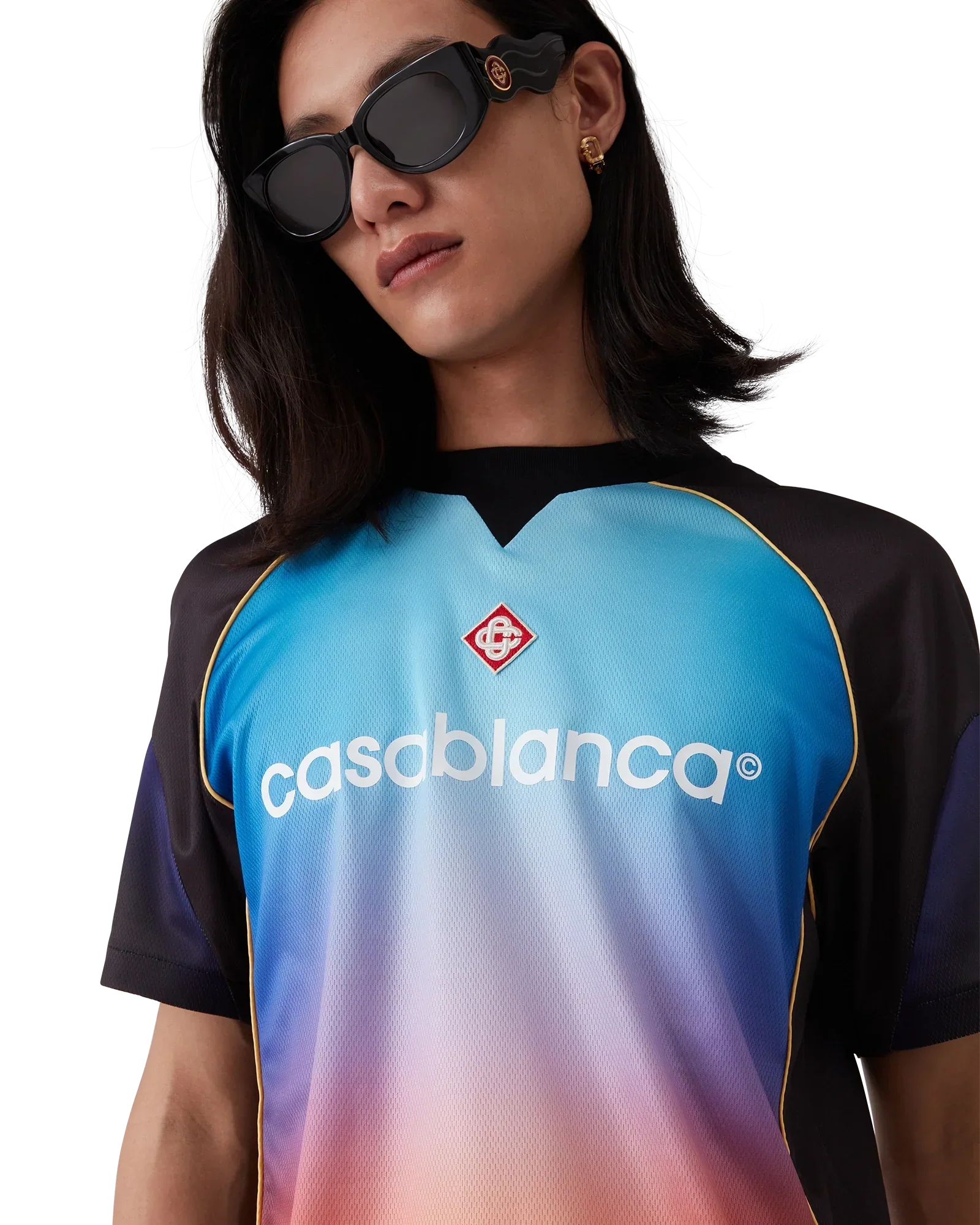 Gradient Short Sleeve Football Shirt | Casablanca Paris | Image 5