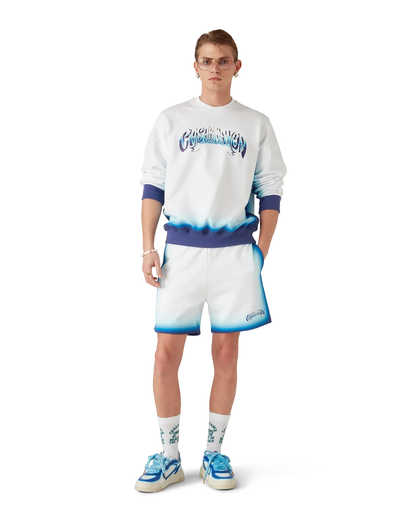 Blue Fade Sweatshorts | Casablanca Paris | Image 2