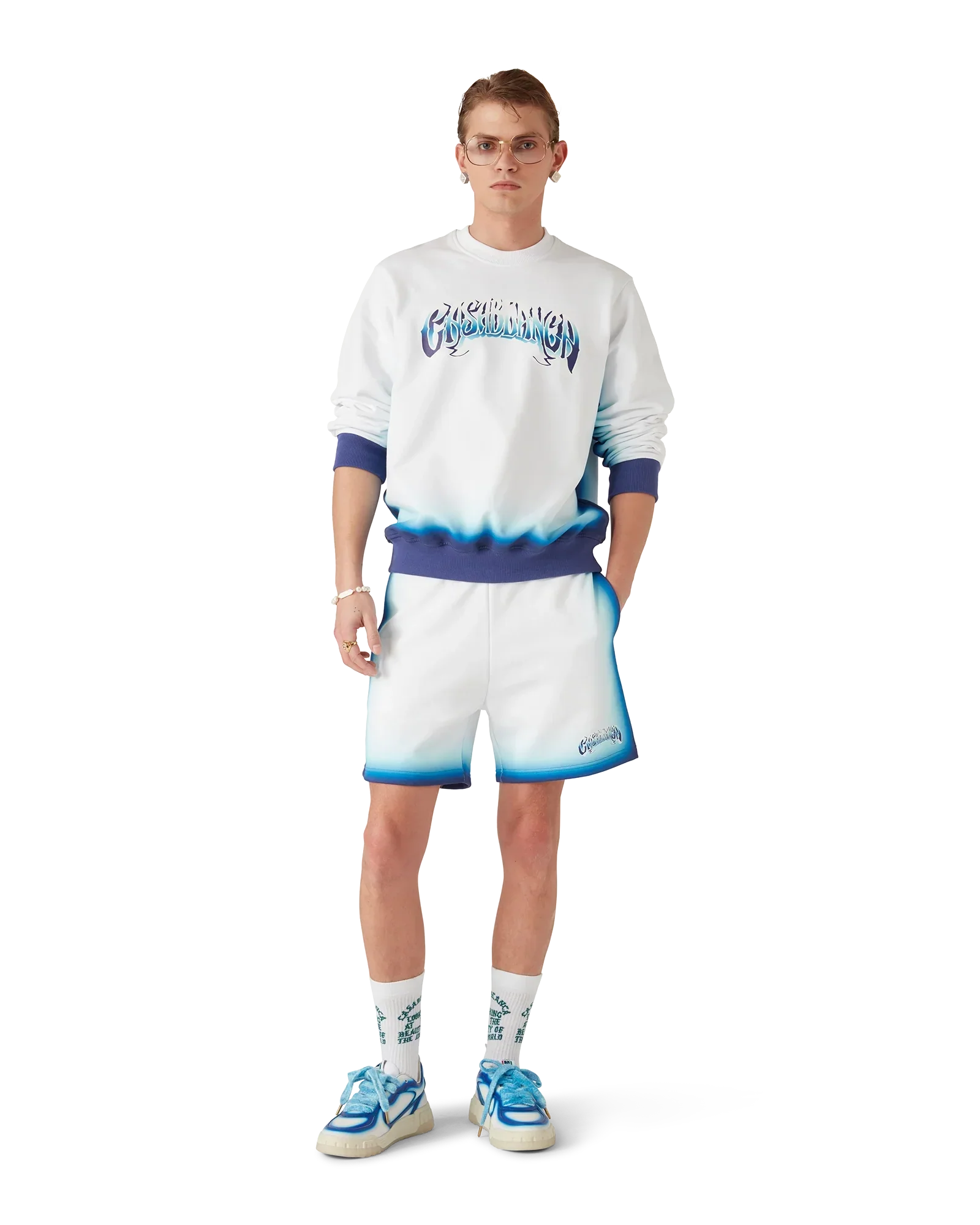Blue Fade Sweatshorts | Casablanca Paris | Image 2