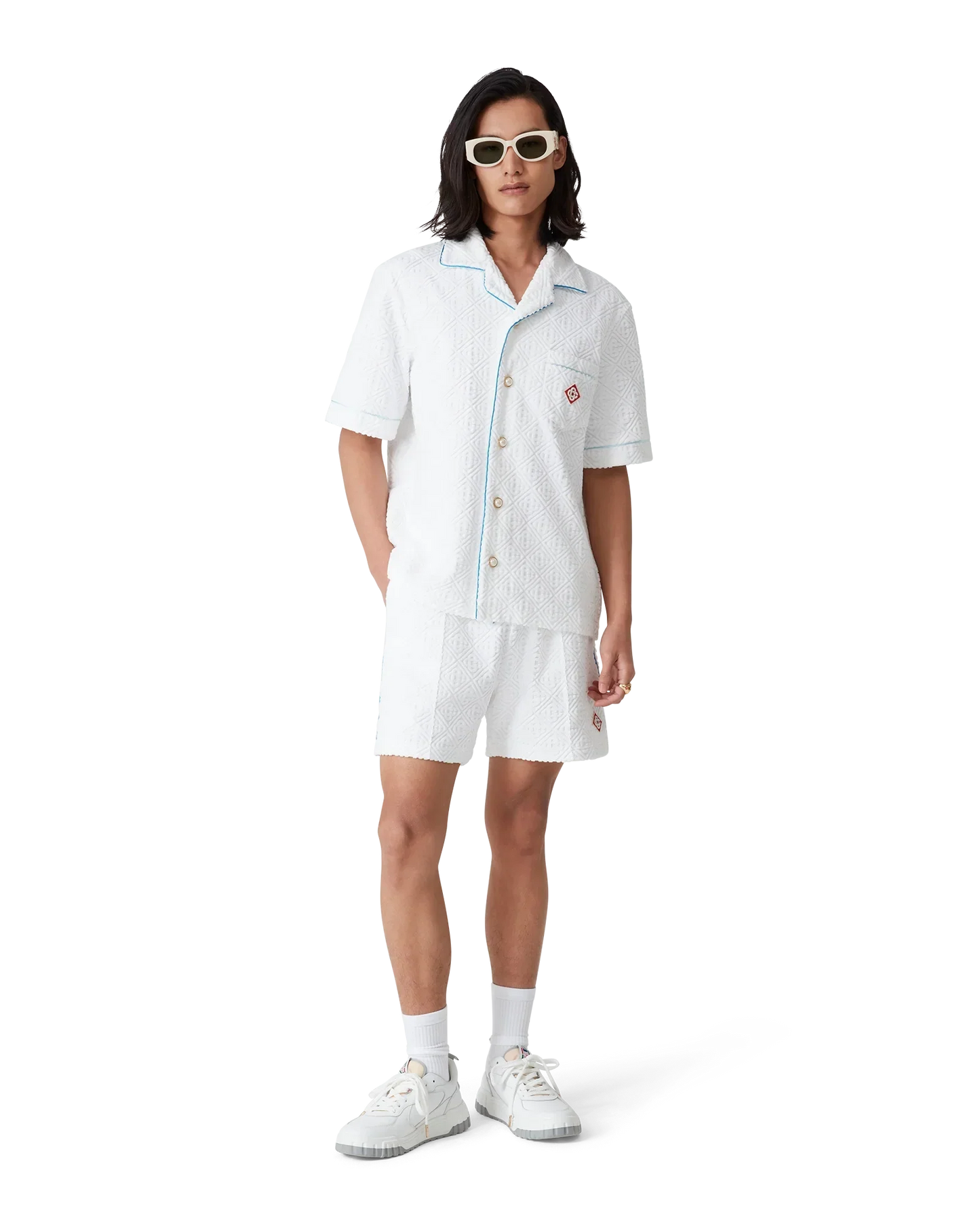 Tennis Stripe Towelling Shorts | Casablanca Paris | Image 2