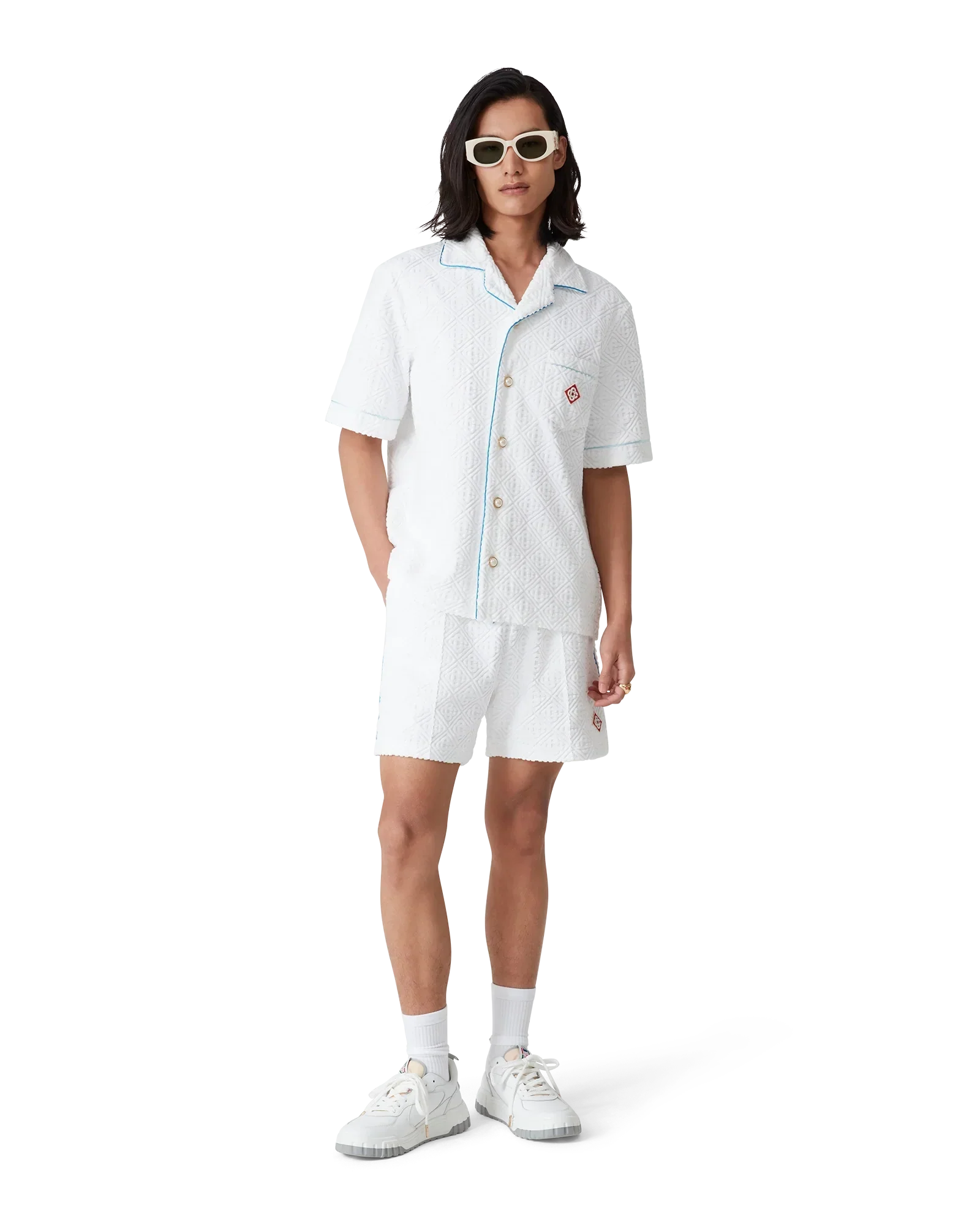 Tennis Stripe Towelling Shorts | Casablanca Paris | Image 2