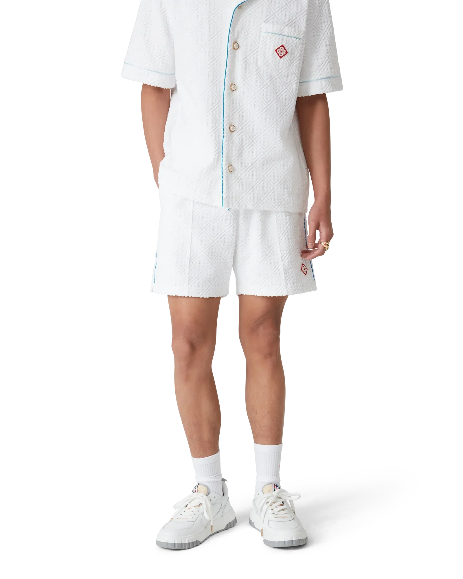 Tennis Stripe Towelling Shorts | Casablanca Paris | Image 4