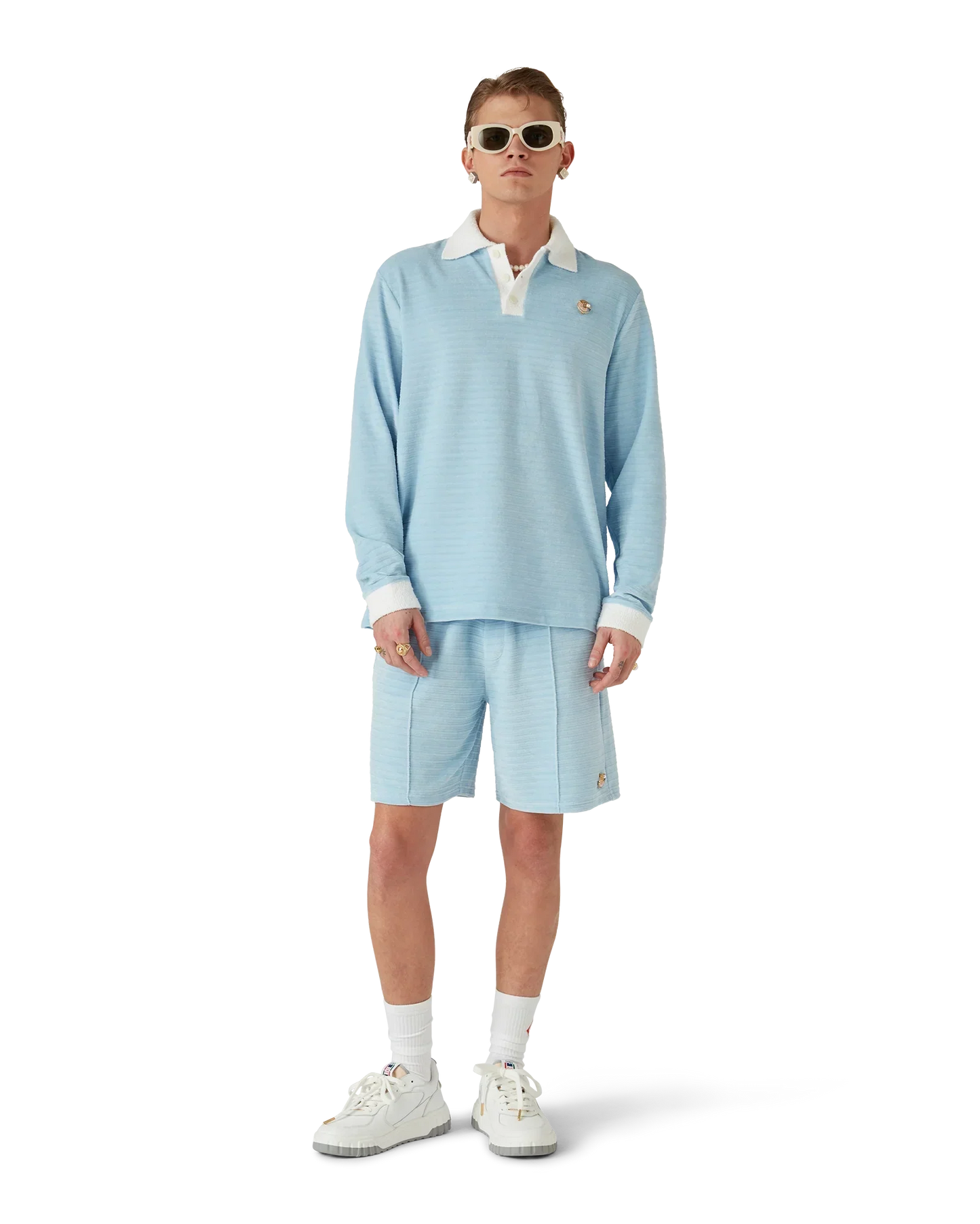 Velour Stripe Shorts | Casablanca Paris | Image 2