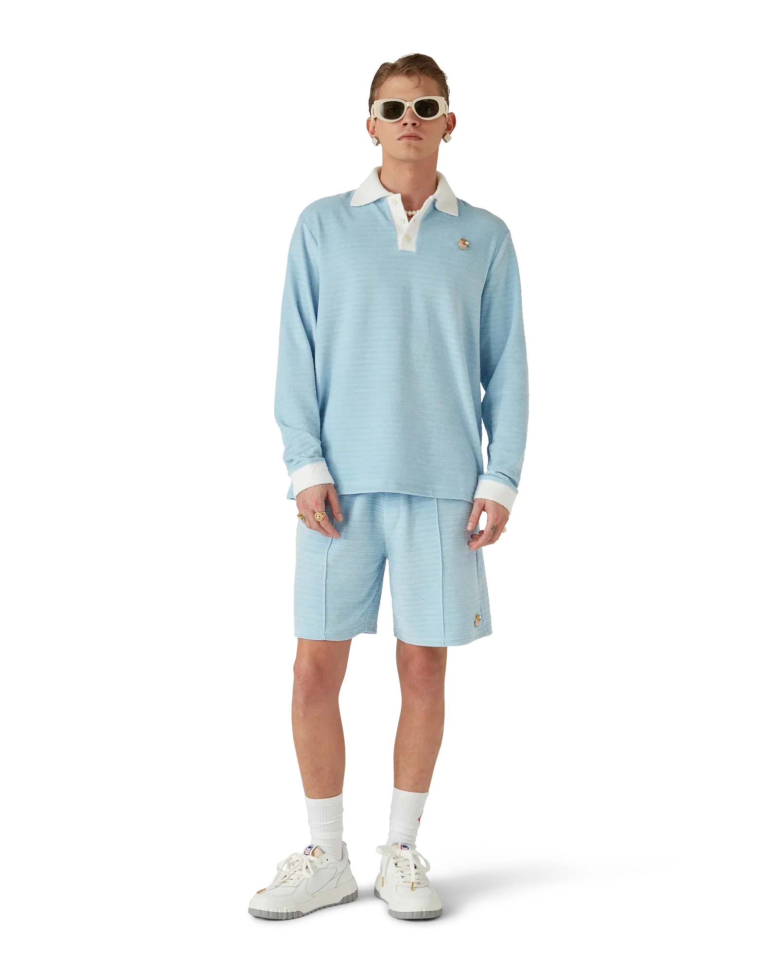 Velour Stripe Shorts | Casablanca Paris | Image 2