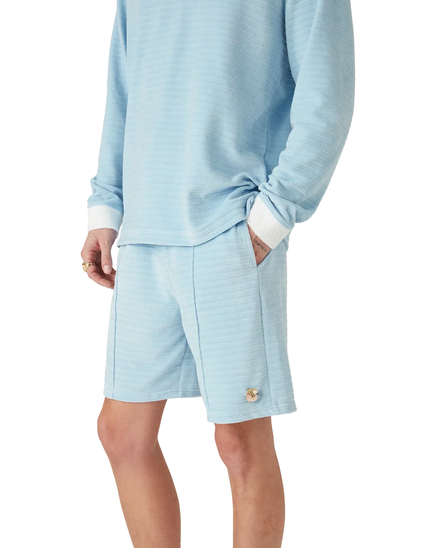 Velour Stripe Shorts | Casablanca Paris | Image 4