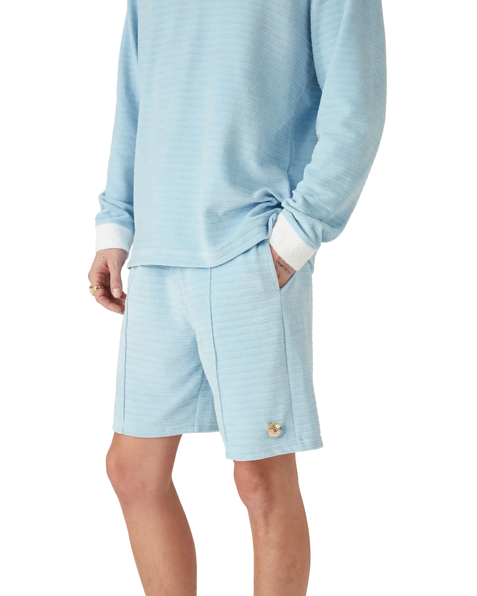 Velour Stripe Shorts | Casablanca Paris | Image 4