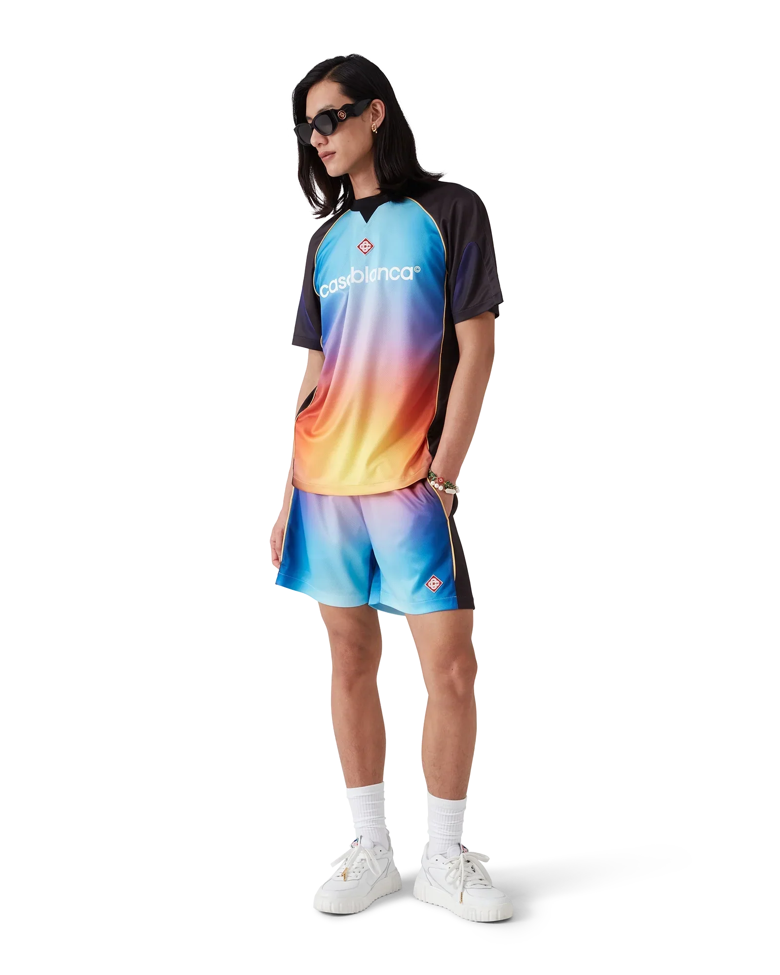 Gradient Football Shorts | Casablanca Paris | Image 2