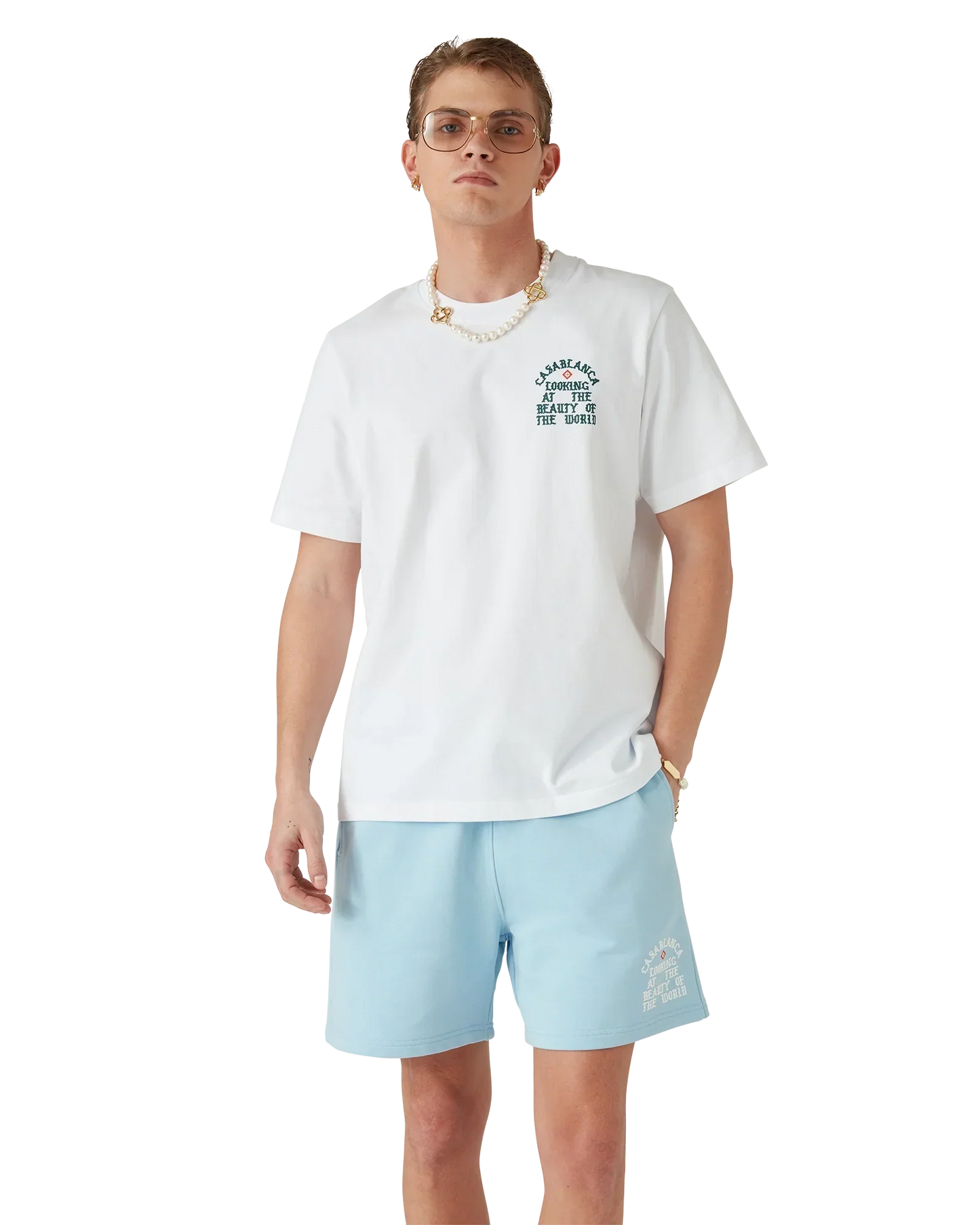 Beauty Of The World Short Sleeve T-Shirt | Casablanca Paris | Image 4