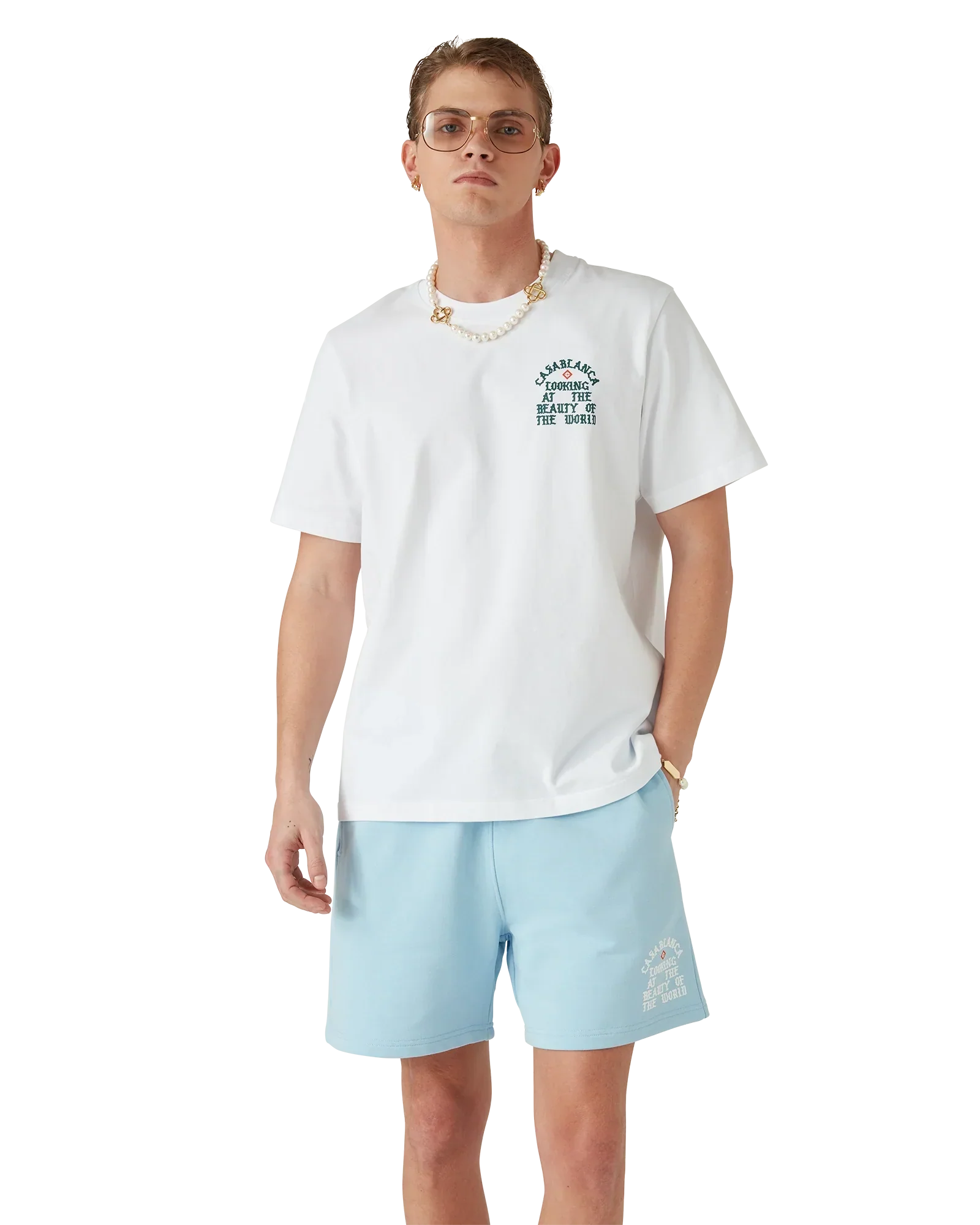 Beauty Of The World Short Sleeve T-Shirt | Casablanca Paris | Image 4