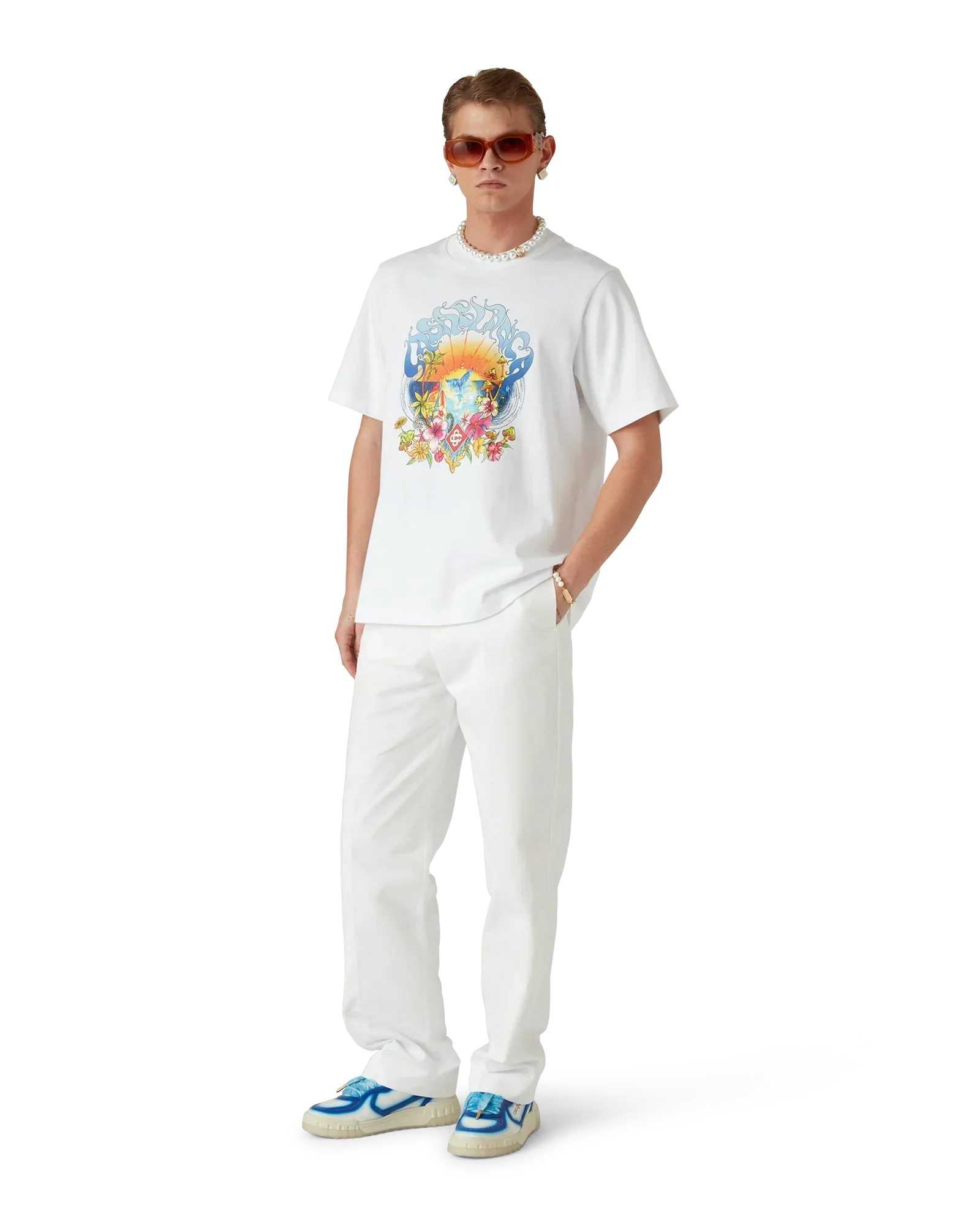 Surf Trip Short Sleeve T-Shirt | Casablanca Paris | Image 2