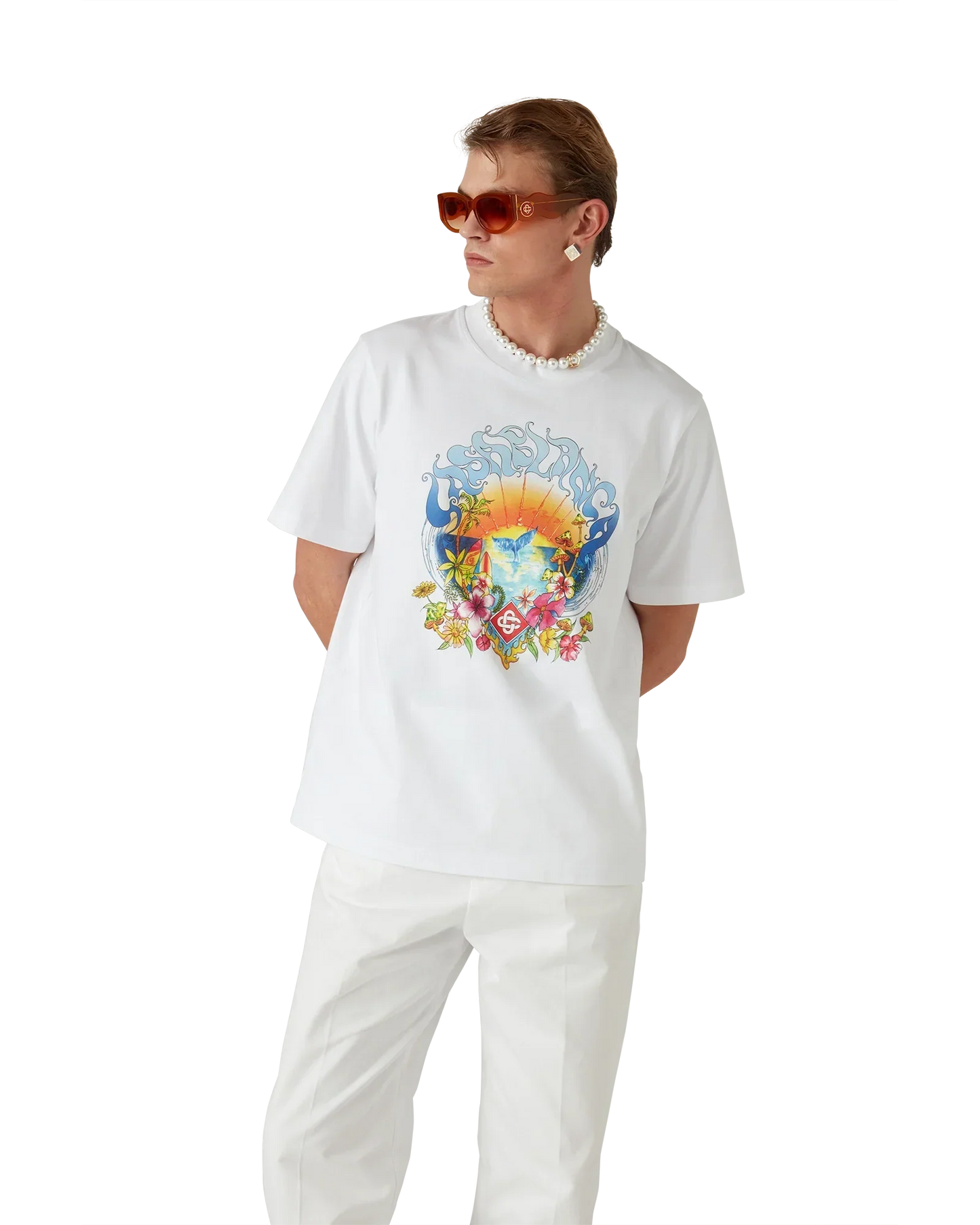 Surf Trip Short Sleeve T-Shirt | Casablanca Paris | Image 4