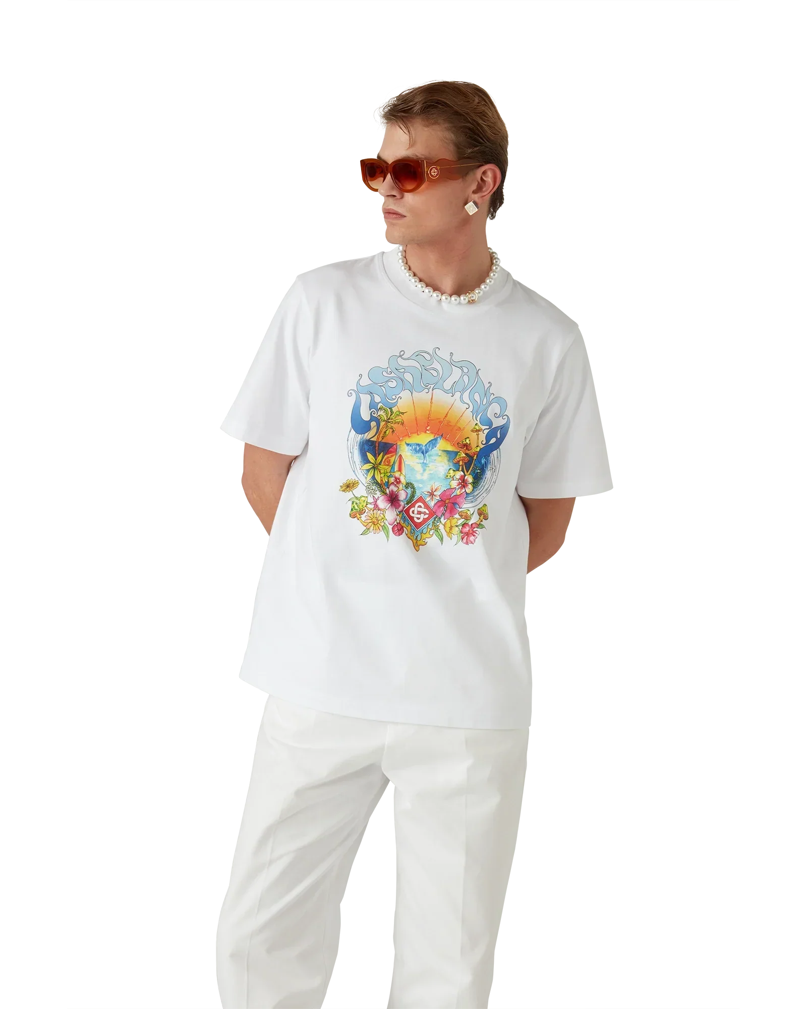 Surf Trip Short Sleeve T-Shirt | Casablanca Paris | Image 4