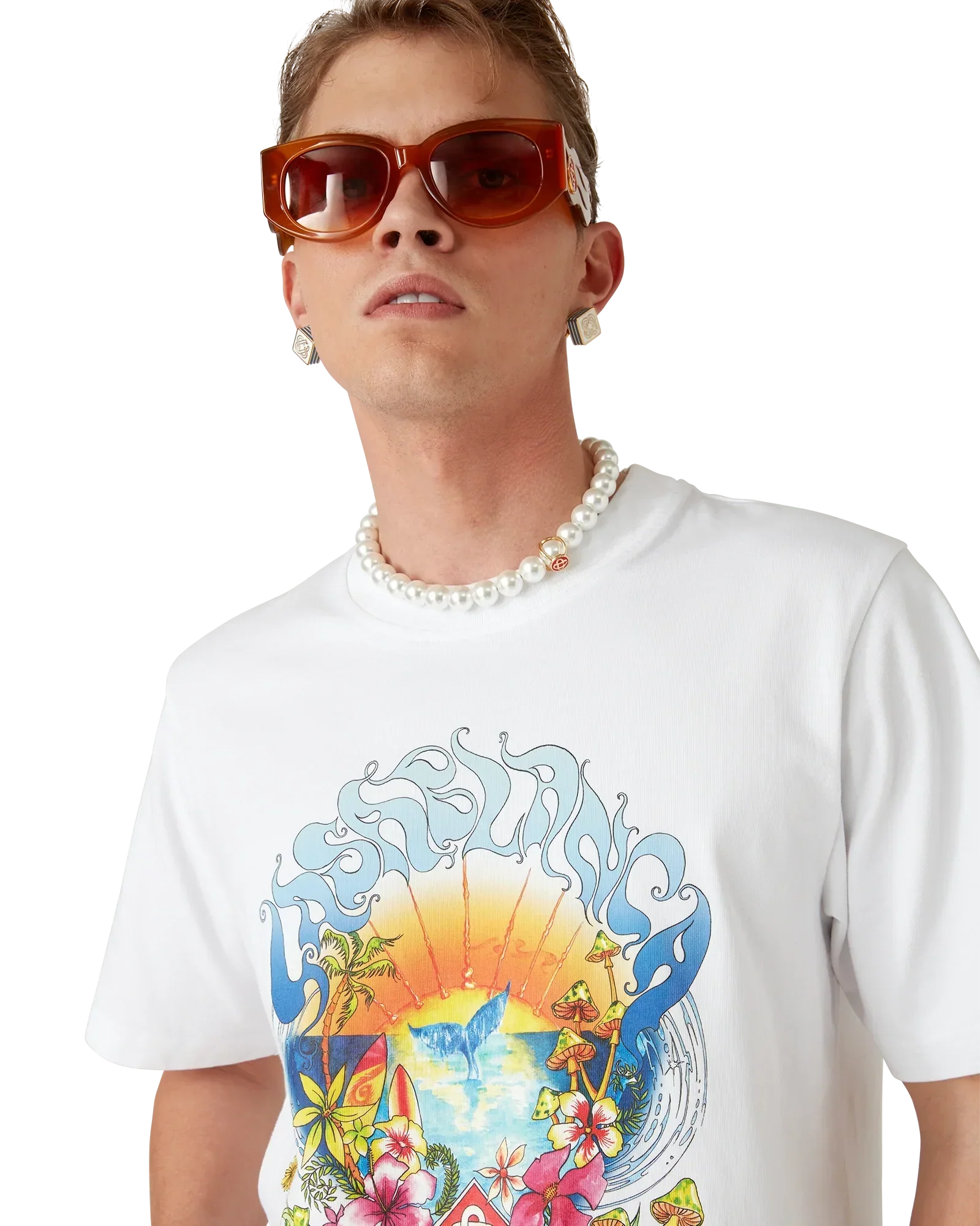 Surf Trip Short Sleeve T-Shirt | Casablanca Paris | Image 5