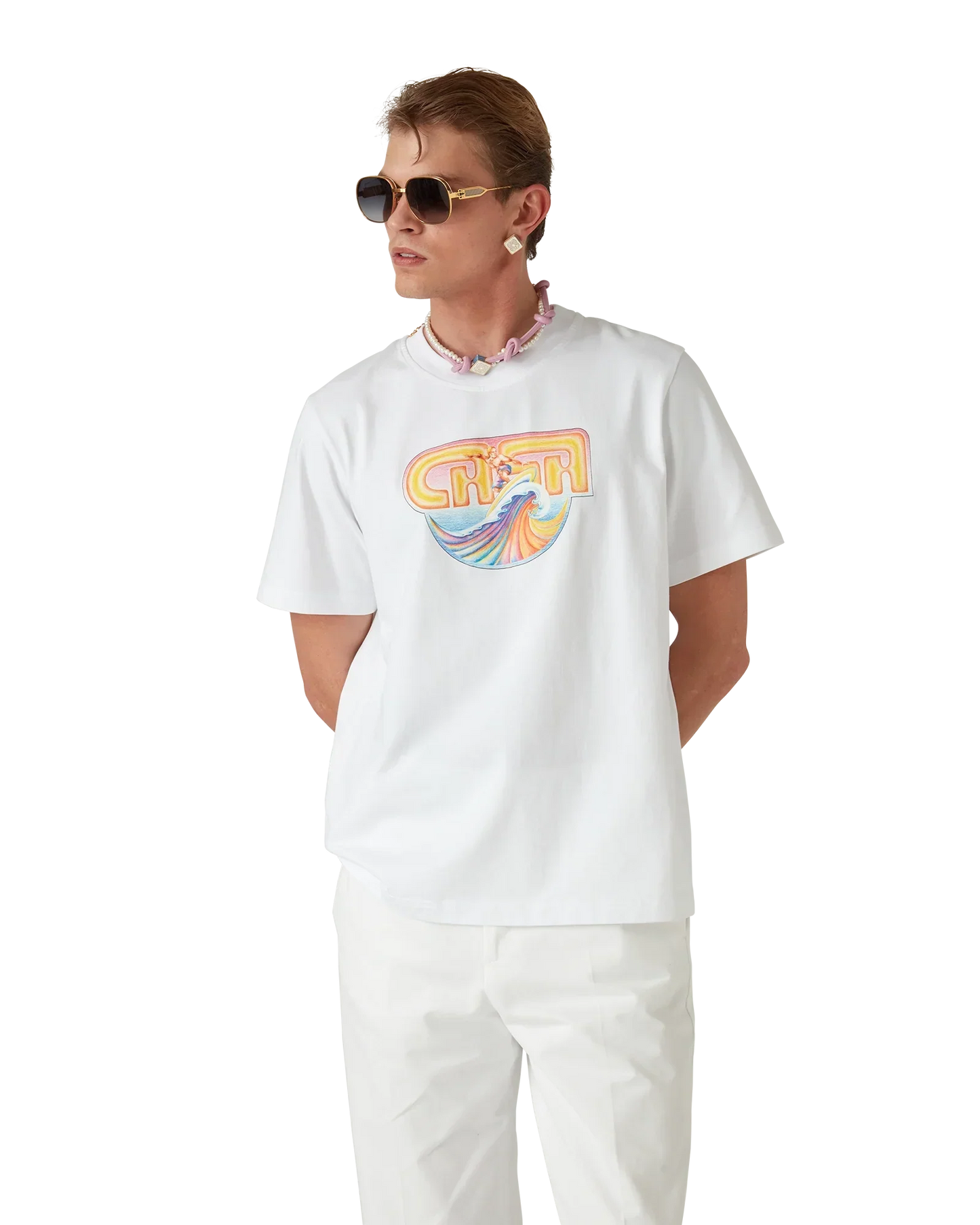 Casa Surf Short Sleeve T-Shirt | Casablanca Paris | Image 4