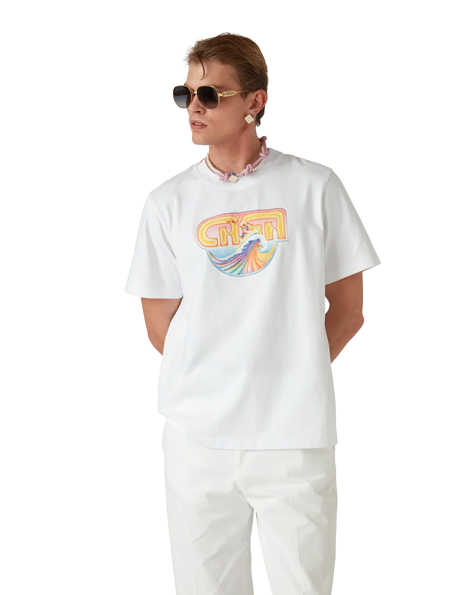 Casa Surf Short Sleeve T-Shirt | Casablanca Paris | Image 4