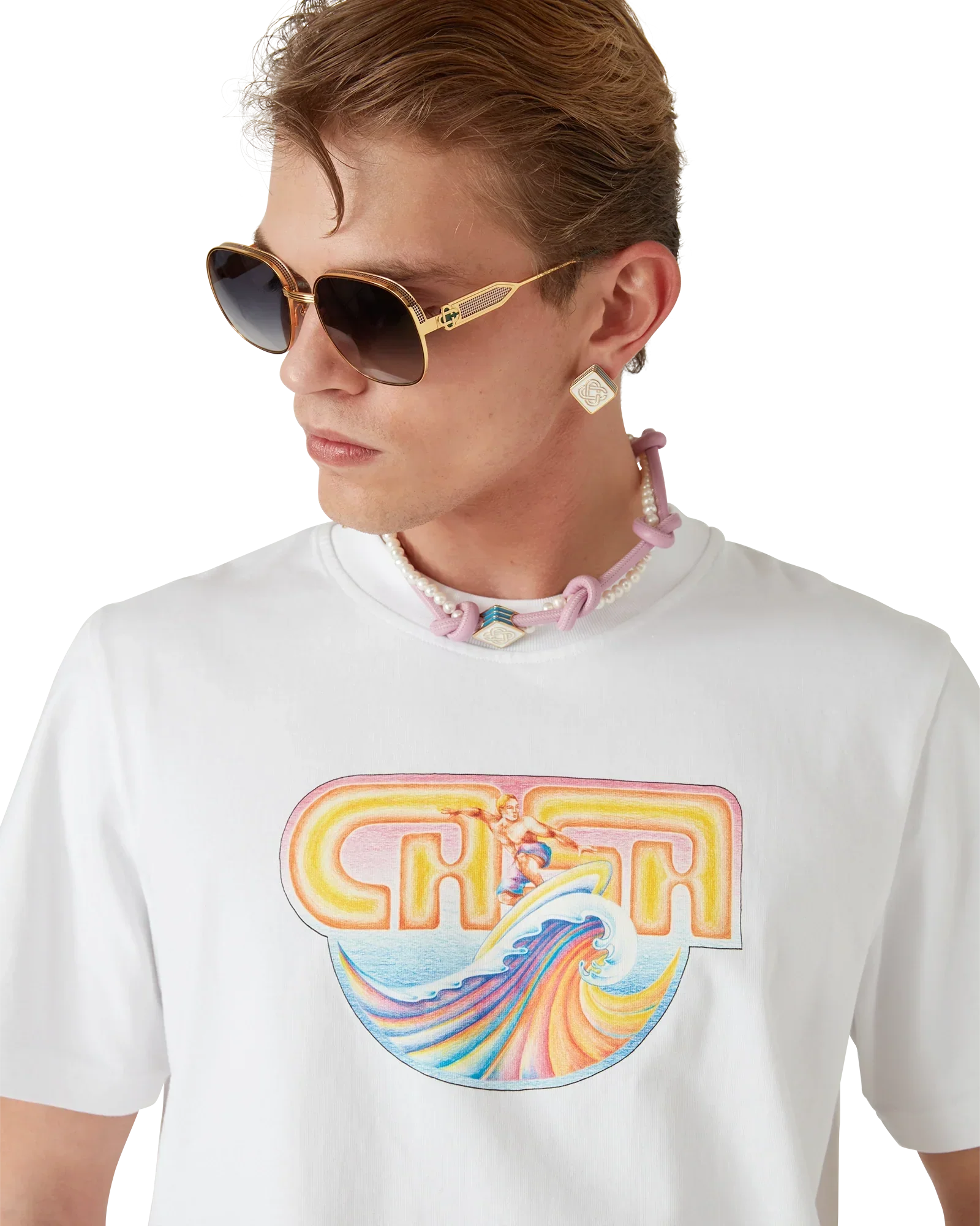 Casa Surf Short Sleeve T-Shirt | Casablanca Paris | Image 5