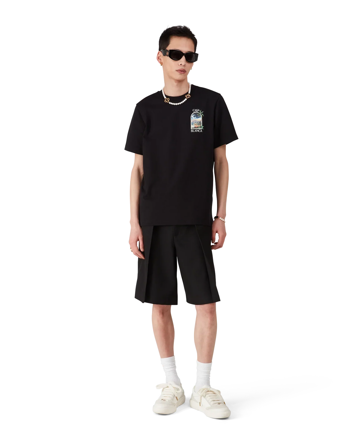 LA Nights Short Sleeve T-Shirt | Casablanca Paris | Image 2