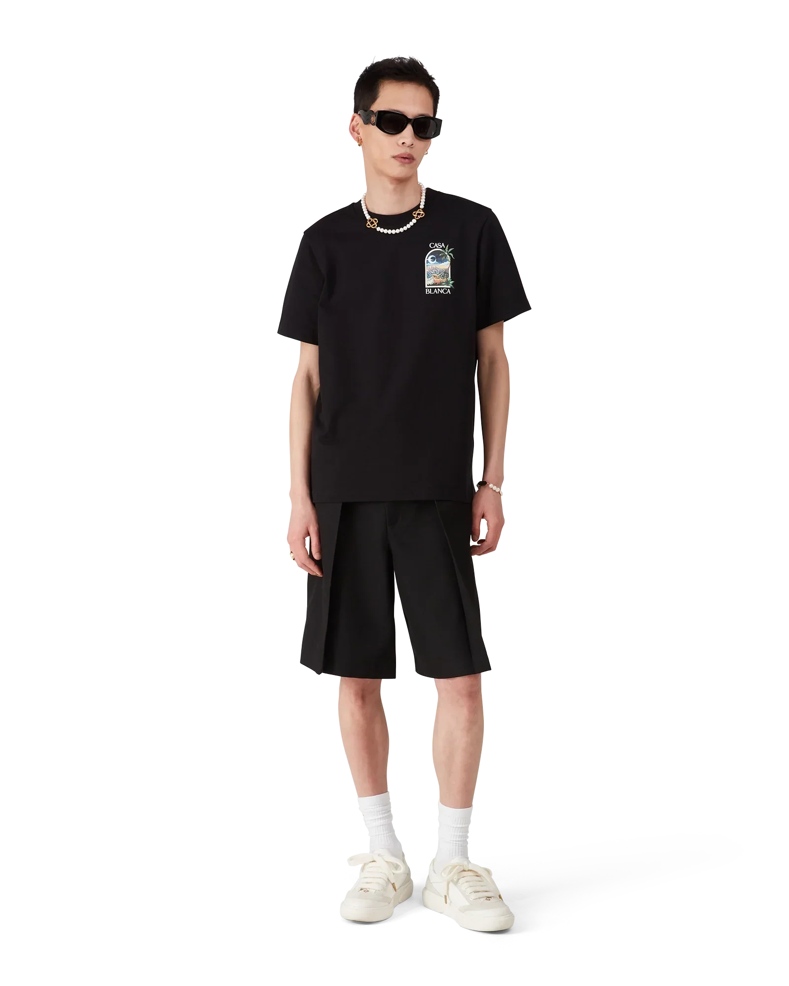 LA Nights Short Sleeve T-Shirt | Casablanca Paris | Image 2