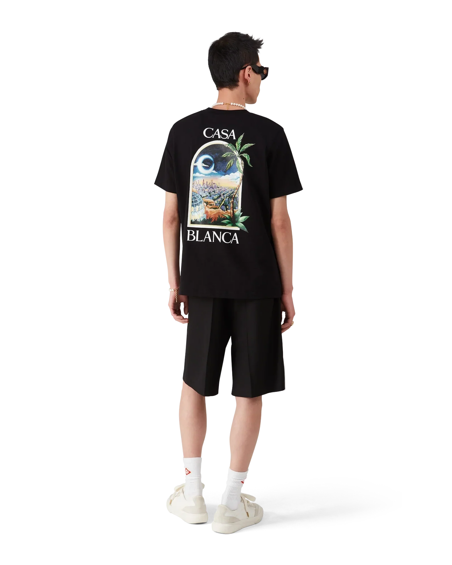 LA Nights Short Sleeve T-Shirt | Casablanca Paris | Image 5