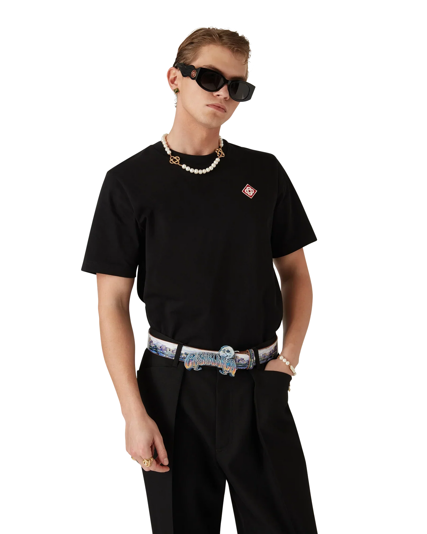 Black Diamond Logo Short Sleeve T-Shirt | Casablanca Paris | Image 4