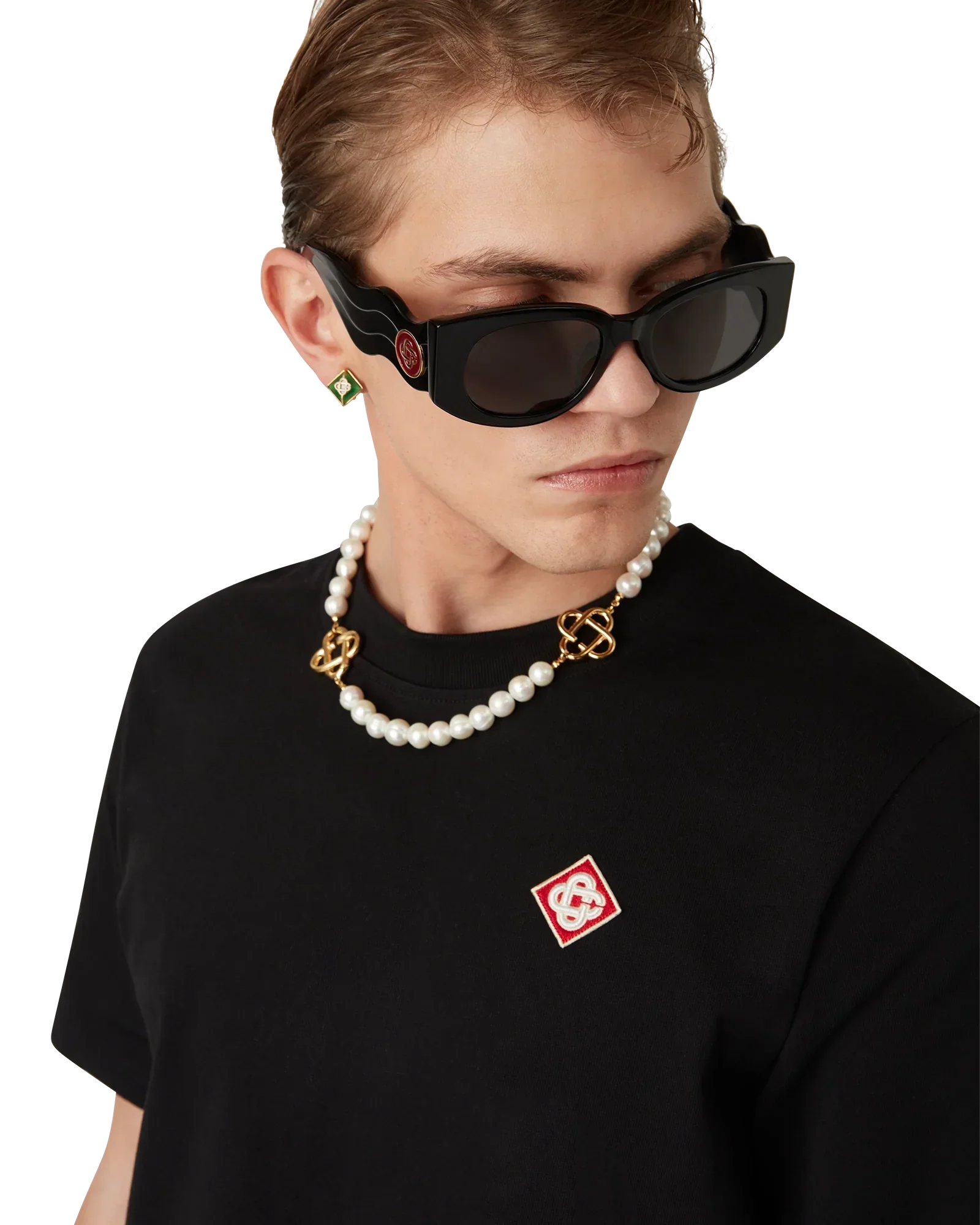Black Diamond Logo Short Sleeve T-Shirt | Casablanca Paris | Image 5
