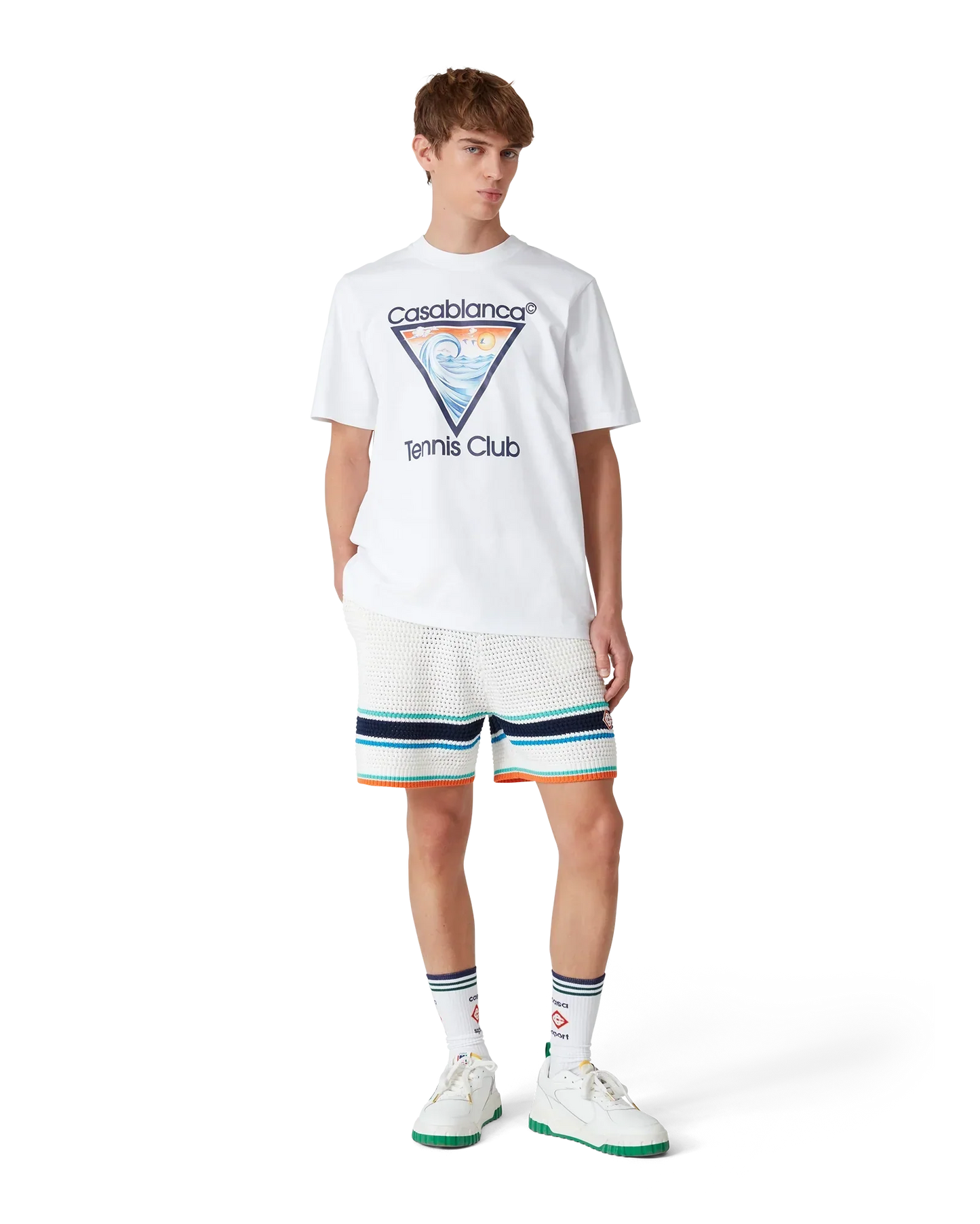 Tennis Club Icon Short Sleeve T-Shirt | Casablanca Paris | Image 2