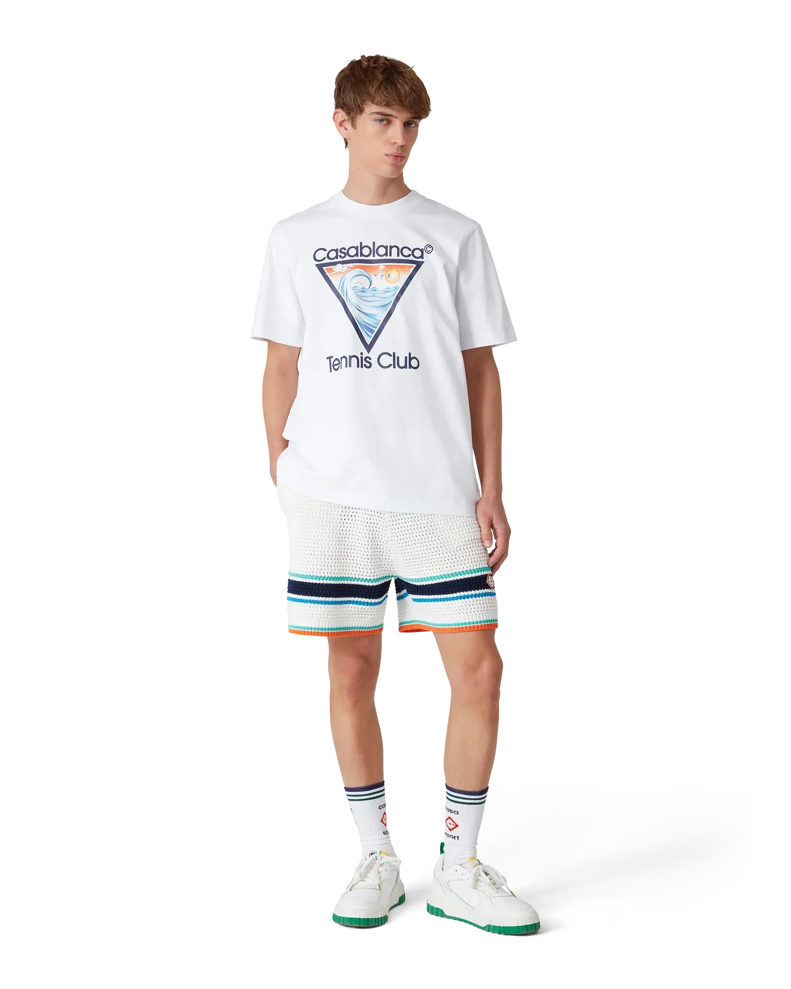 Tennis Club Icon Short Sleeve T-Shirt | Casablanca Paris | Image 2