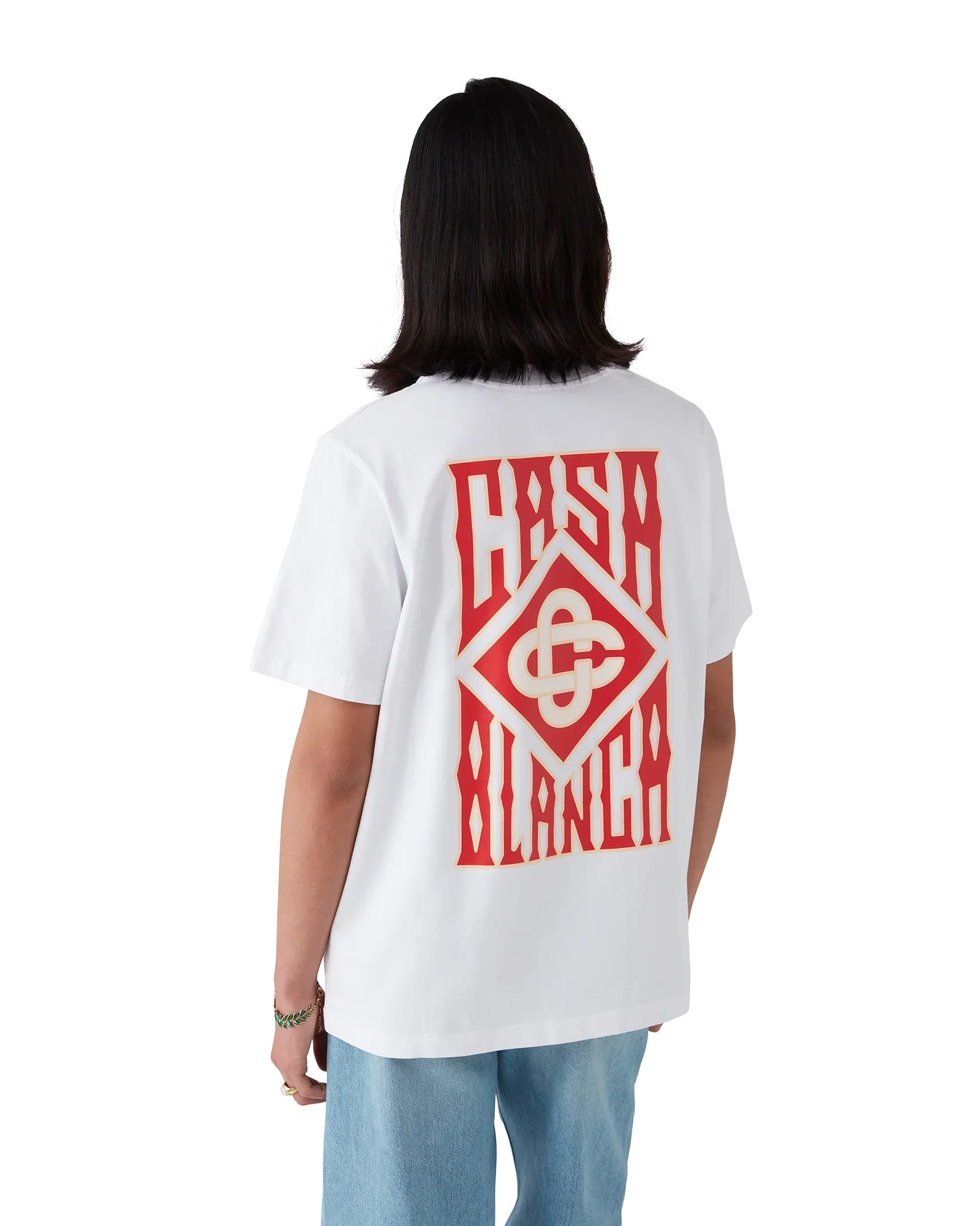 Gothic Logo Short Sleeve T-Shirt | Casablanca Paris | Image 4