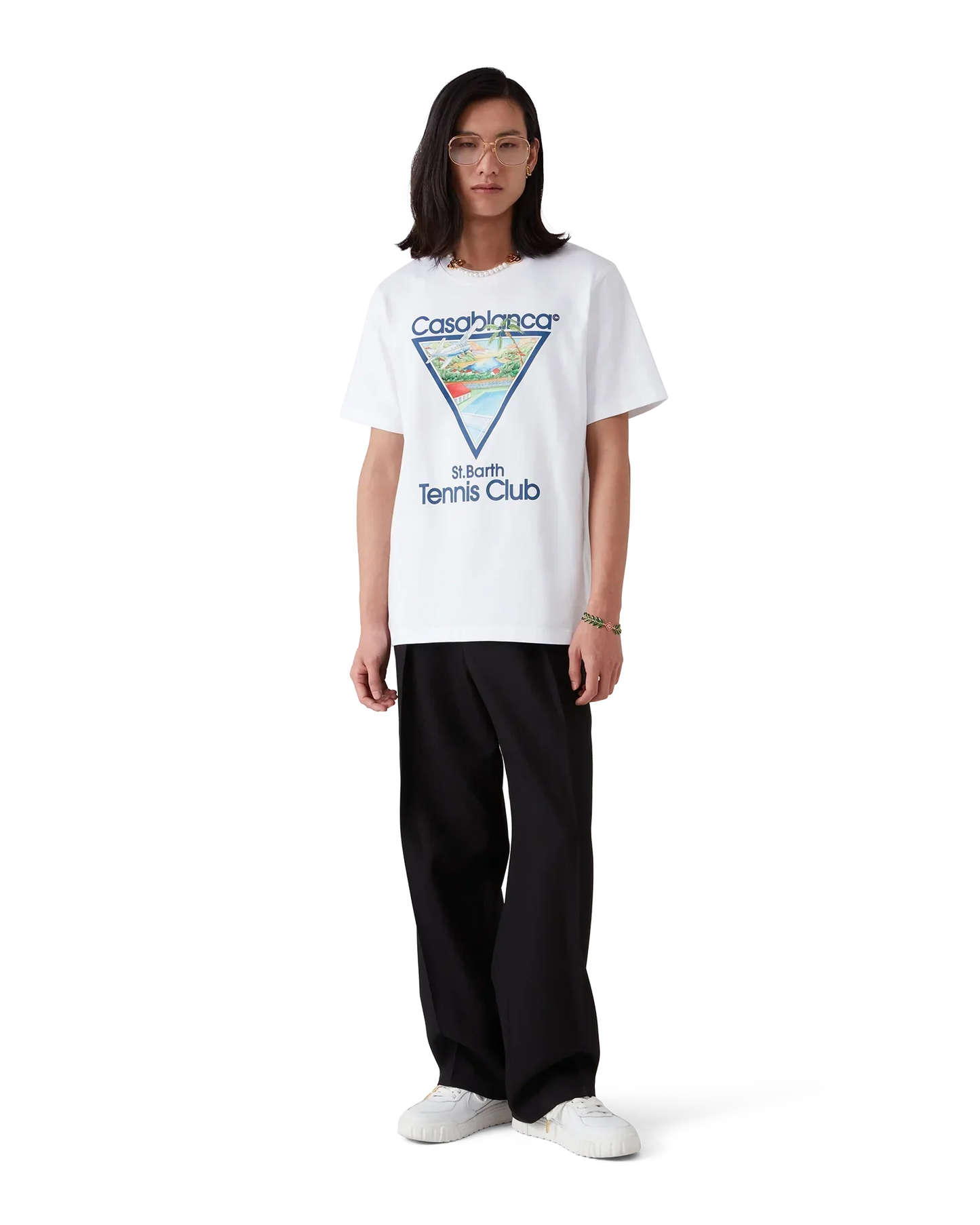 Tennis Club Icon Short Sleeve T-Shirt | Casablanca Paris | Image 2