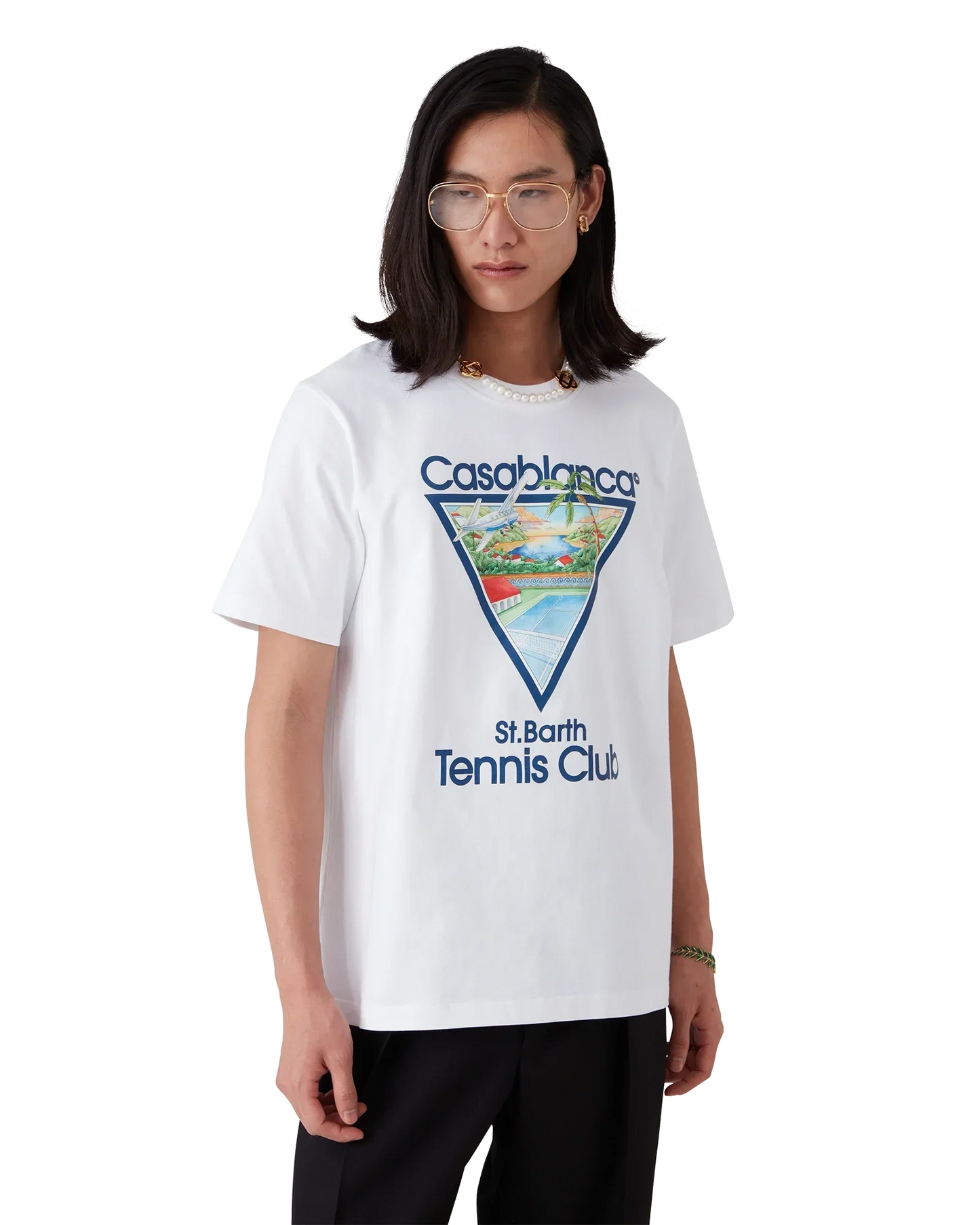 Tennis Club Icon Short Sleeve T-Shirt | Casablanca Paris | Image 4