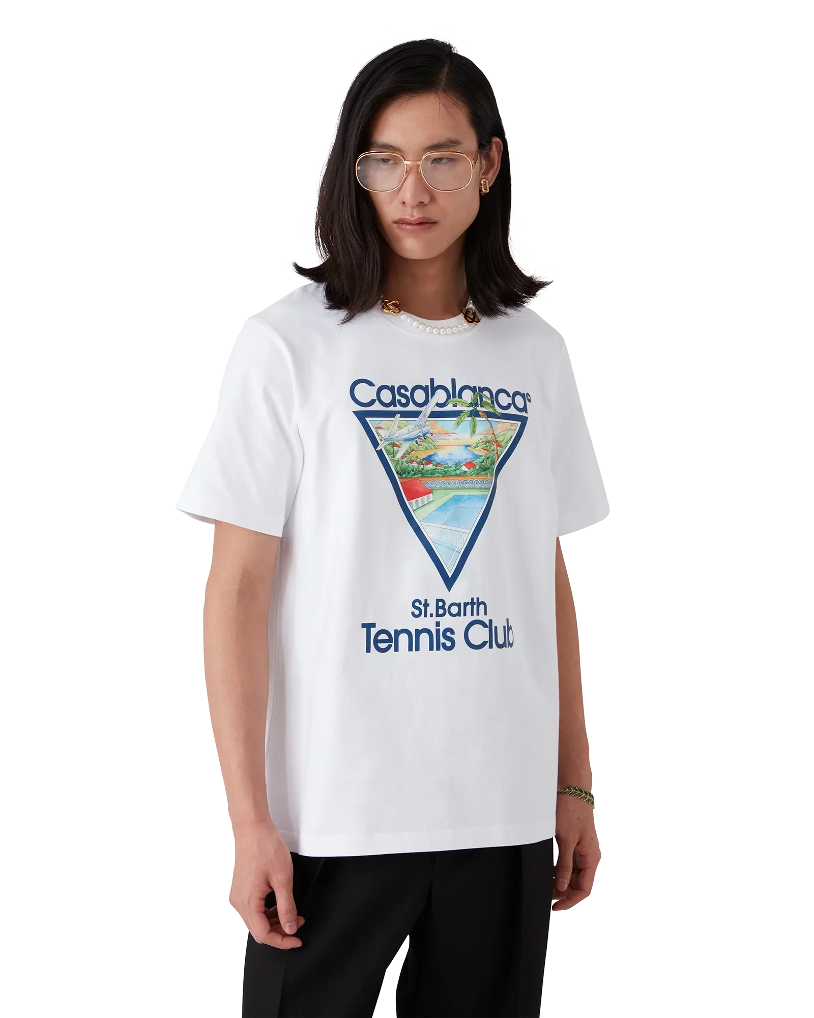 Tennis Club Icon Short Sleeve T-Shirt | Casablanca Paris | Image 4