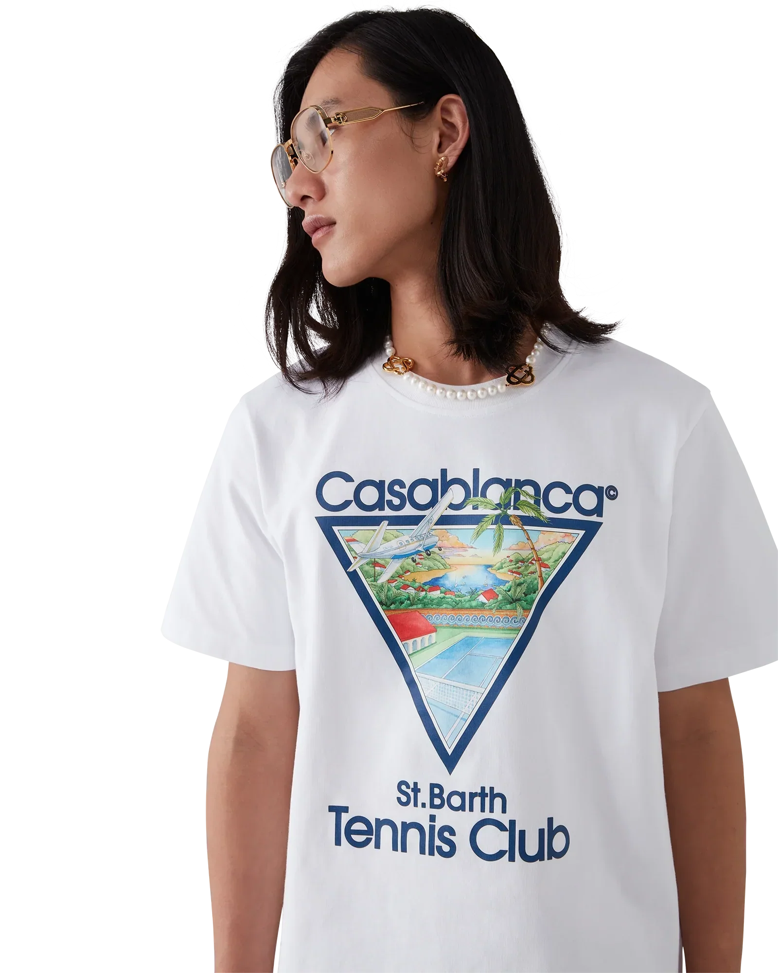 Tennis Club Icon Short Sleeve T-Shirt | Casablanca Paris | Image 5