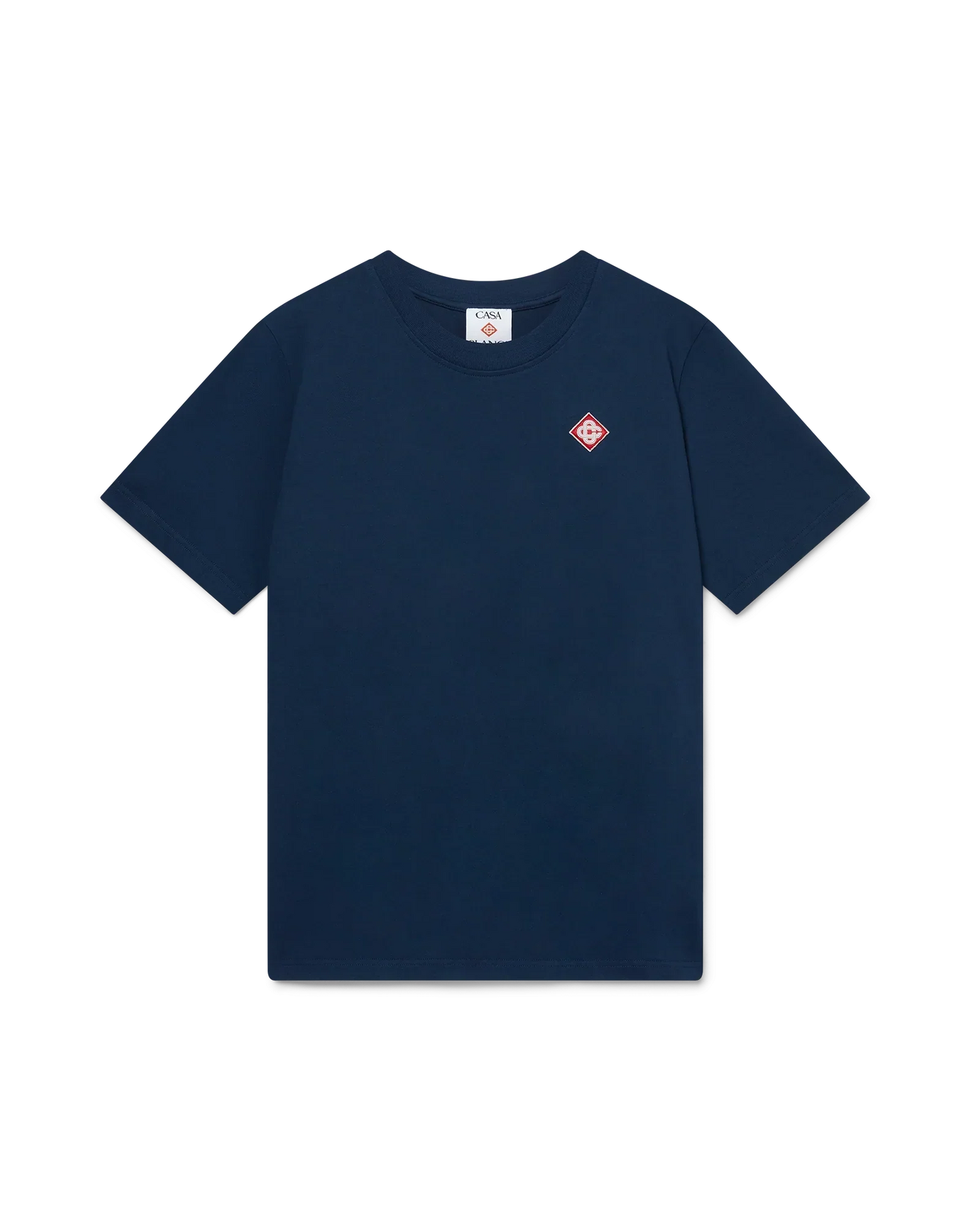 Navy Diamond Logo Short Sleeve T-Shirt | Casablanca Paris | Image 1