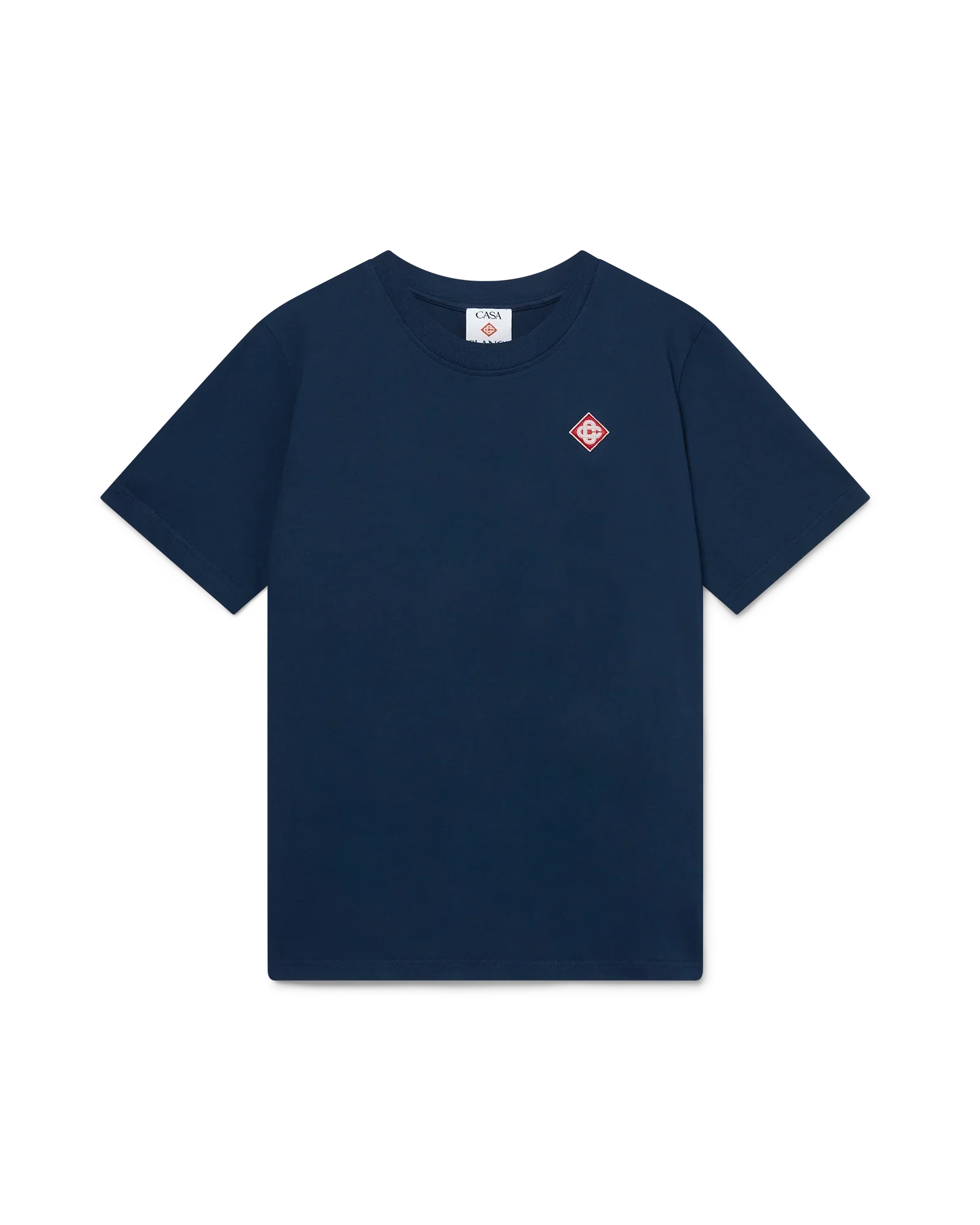 Navy Diamond Logo Short Sleeve T-Shirt | Casablanca Paris | Image 1