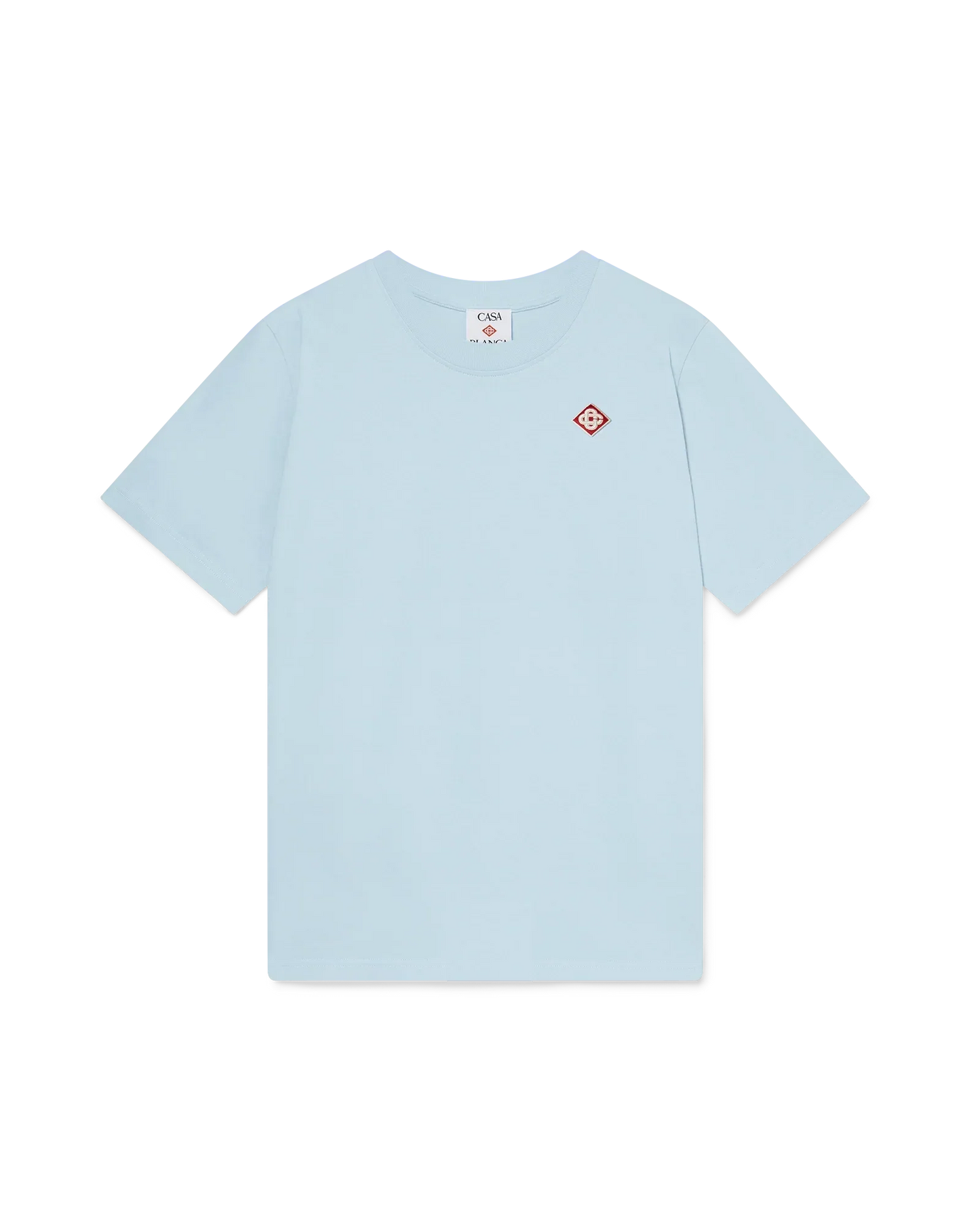 Light Blue Diamond Logo Short Sleeve T-Shirt | Casablanca Paris | Image 1