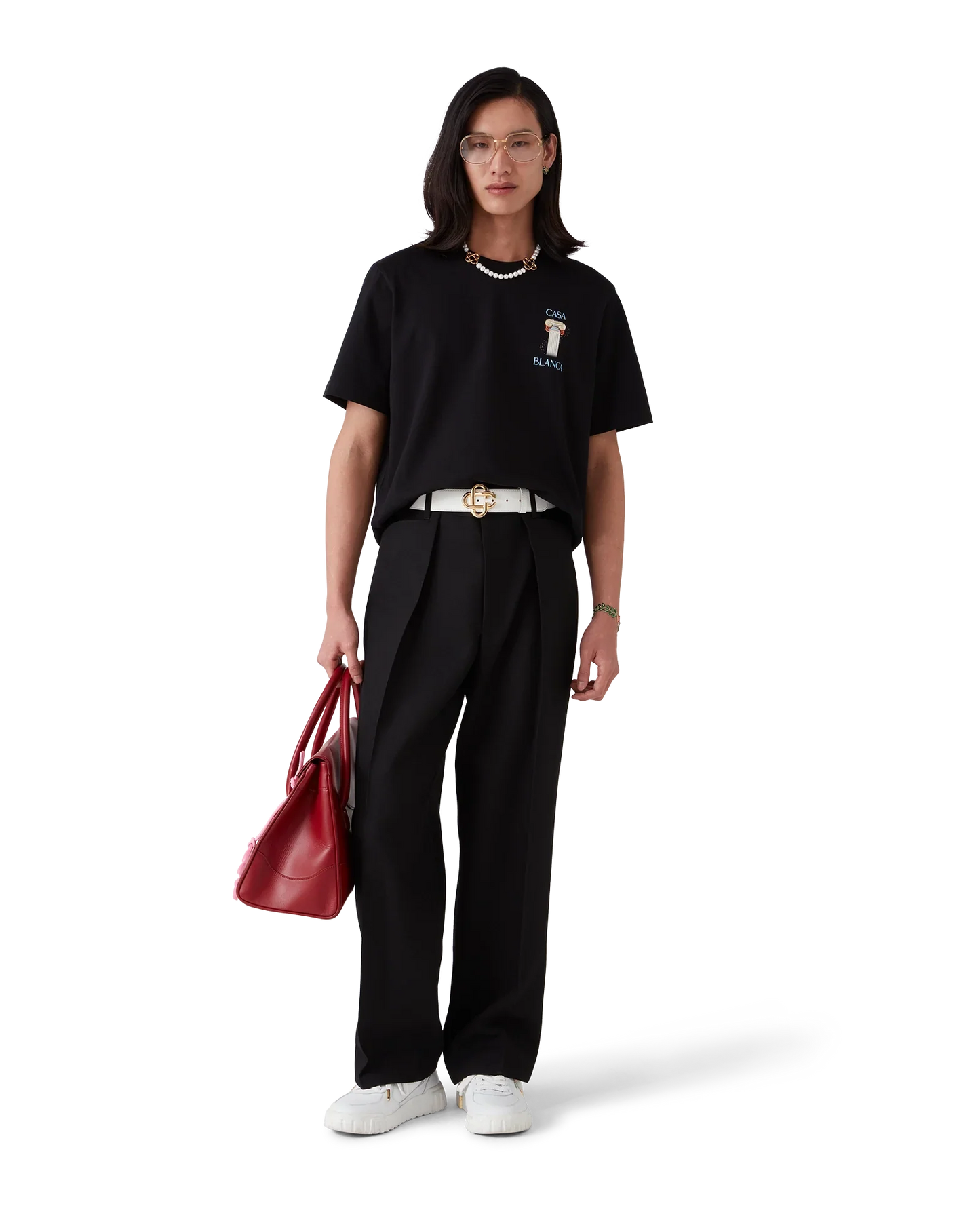 La Colonne Short Sleeve Short Sleeve T-Shirt | Casablanca Paris | Image 2