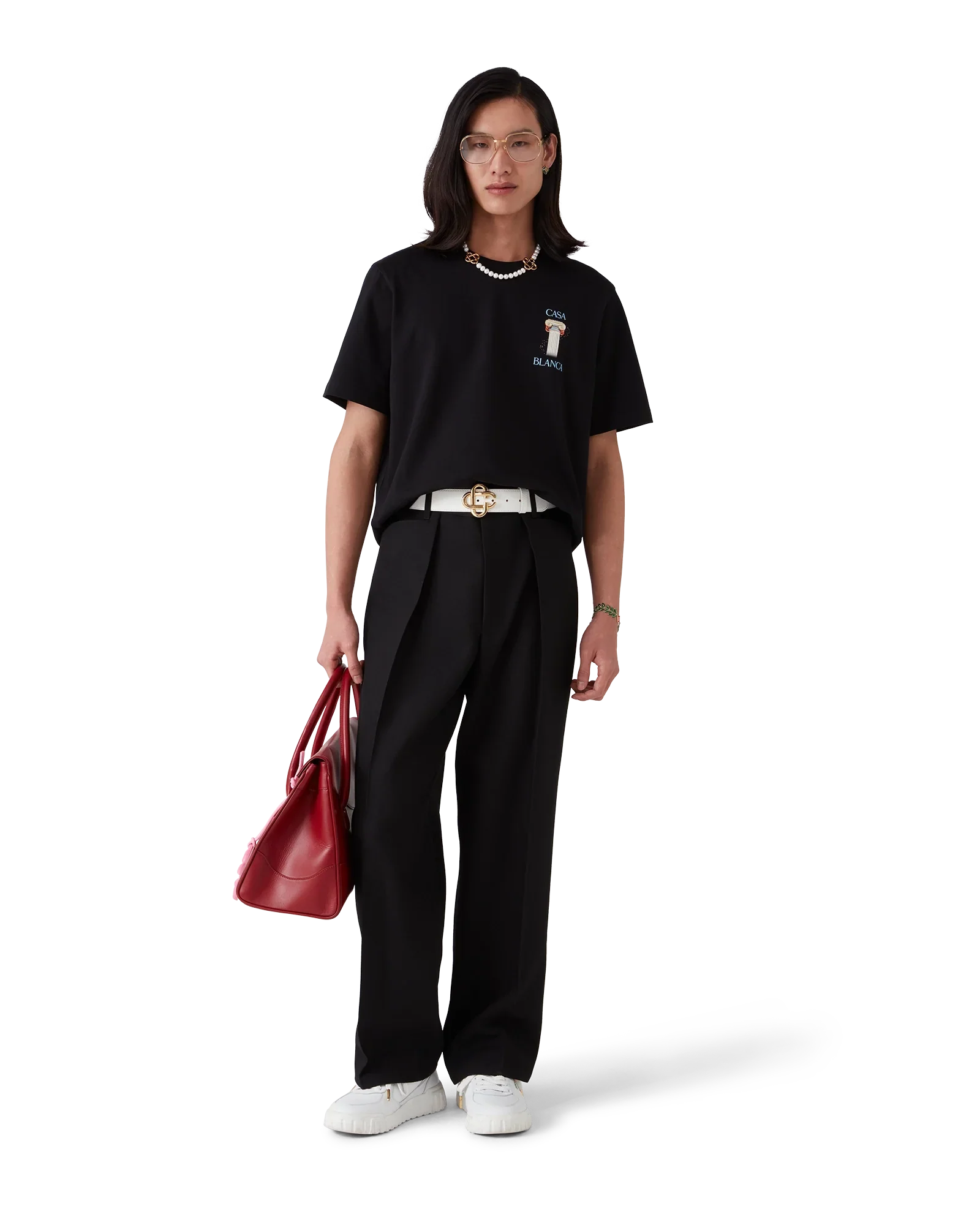 La Colonne Short Sleeve Short Sleeve T-Shirt | Casablanca Paris | Image 2
