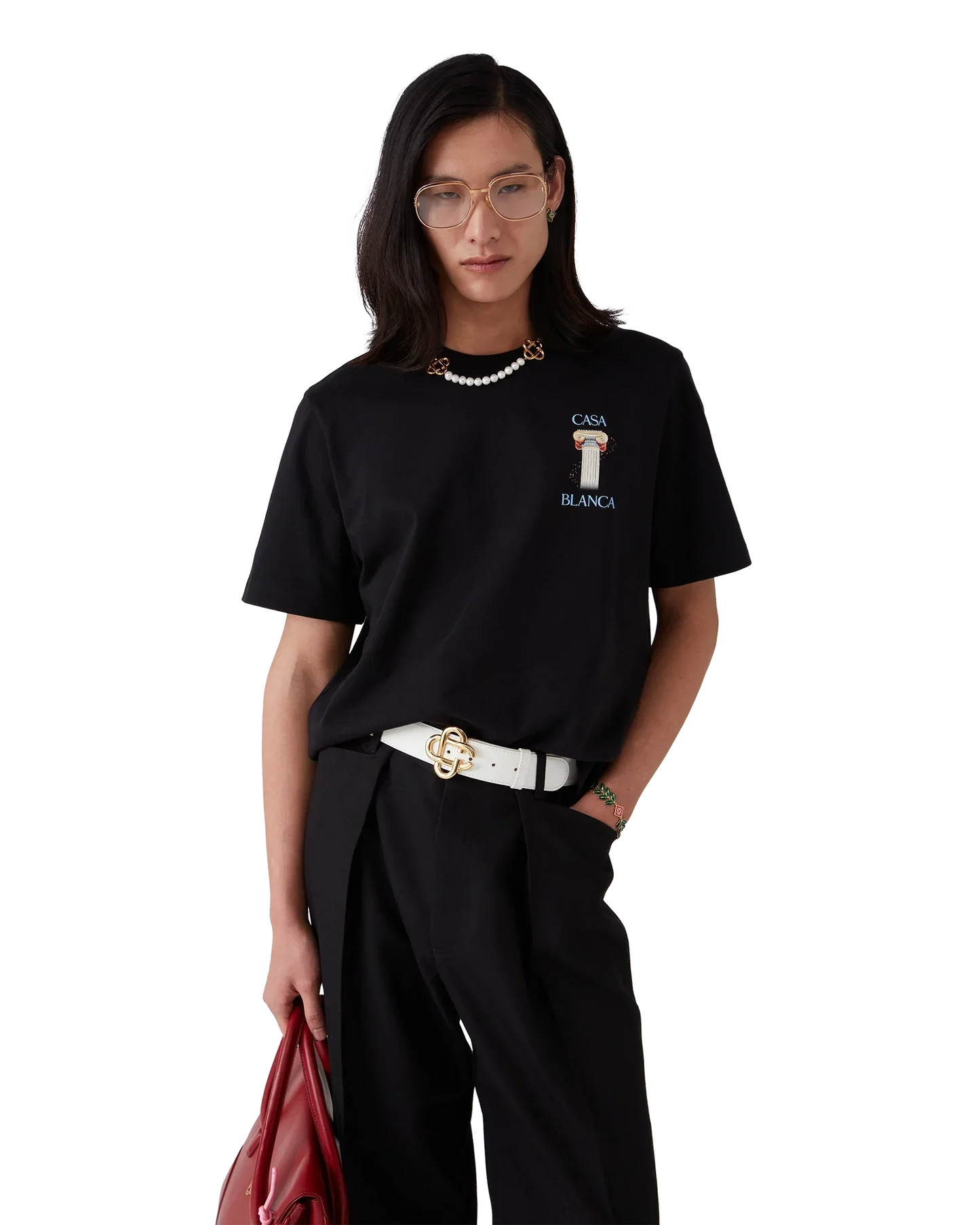 La Colonne Short Sleeve Short Sleeve T-Shirt | Casablanca Paris | Image 4