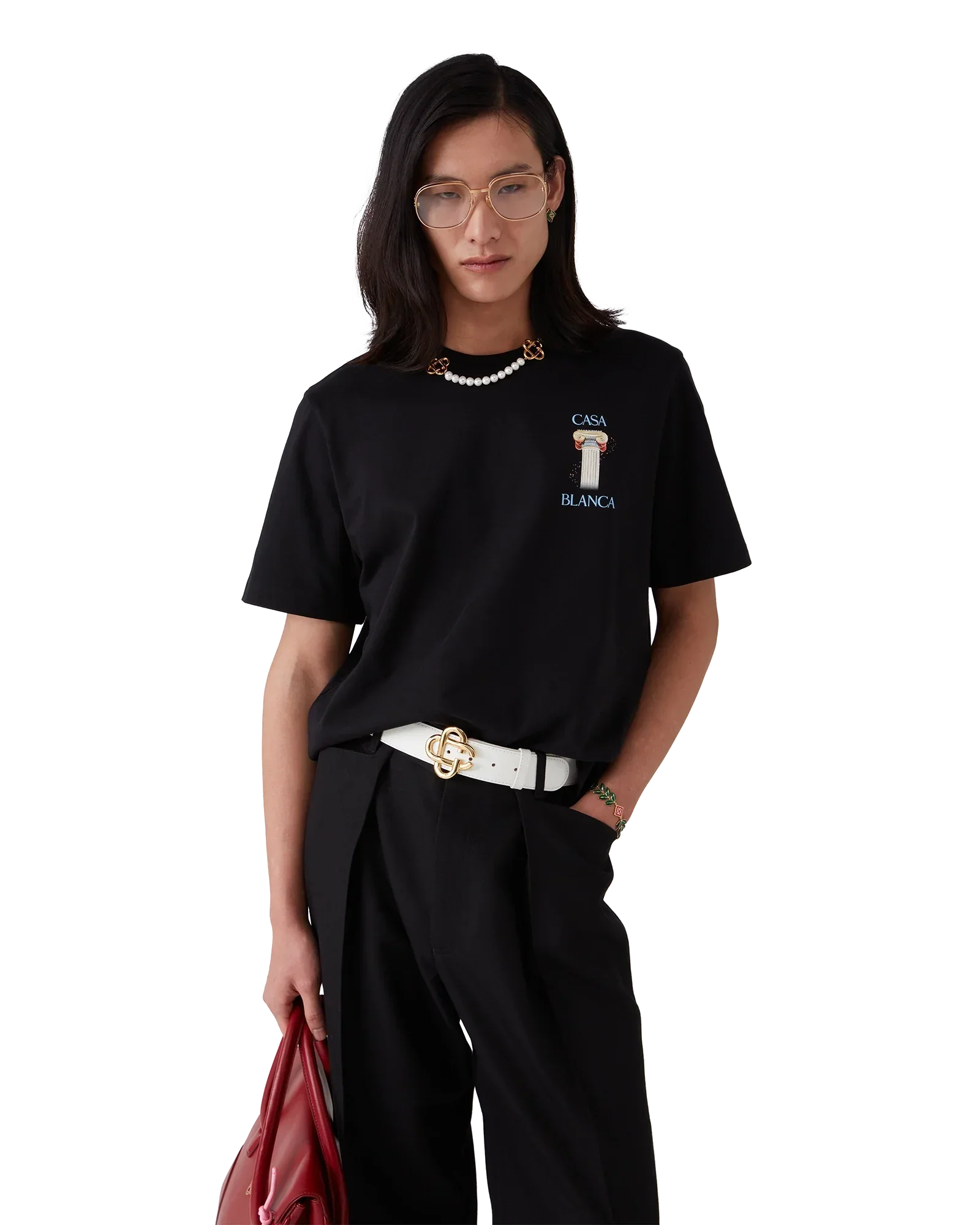 La Colonne Short Sleeve Short Sleeve T-Shirt | Casablanca Paris | Image 4