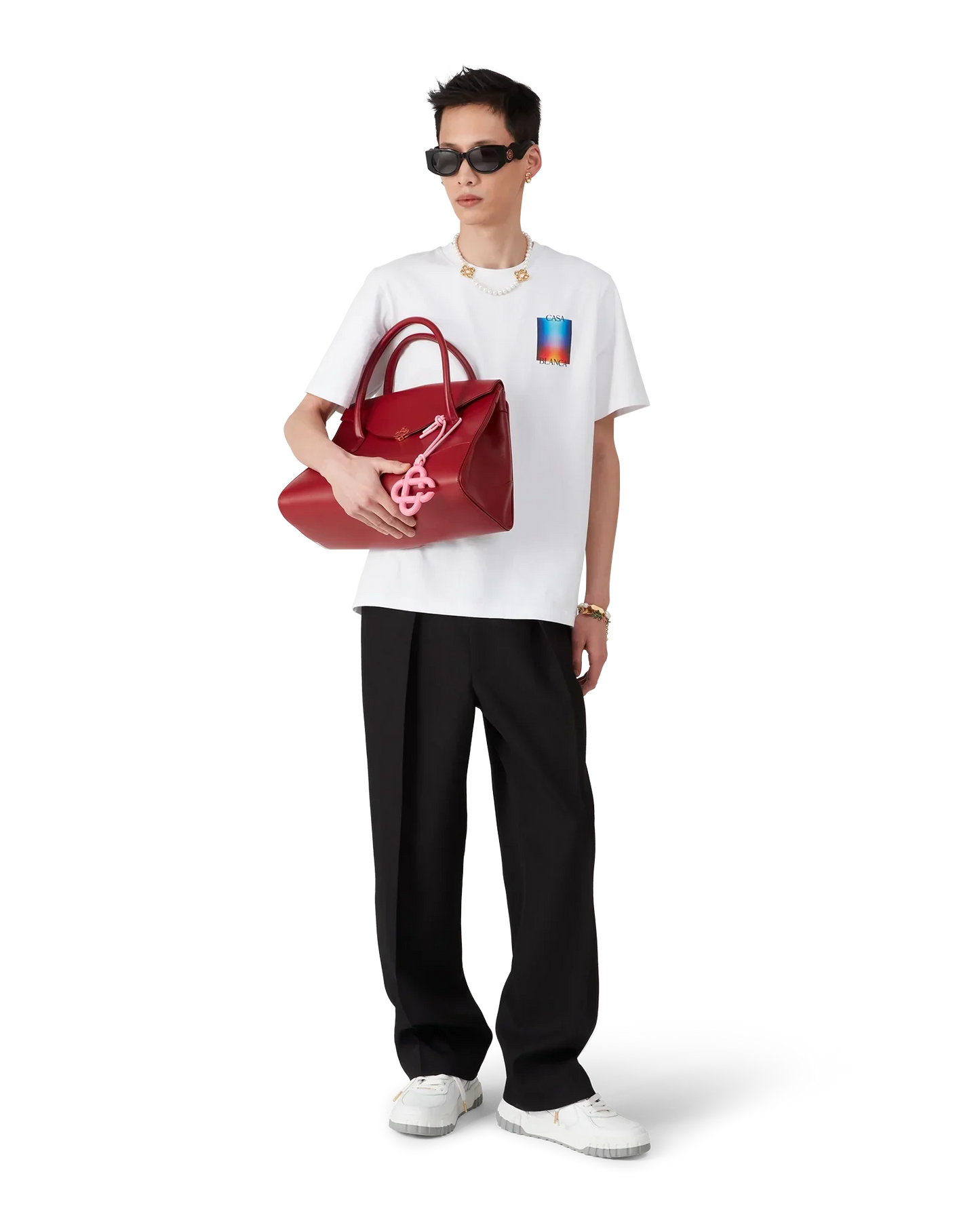 Gradient Casa Logo Short Sleeve T-Shirt | Casablanca Paris | Image 2